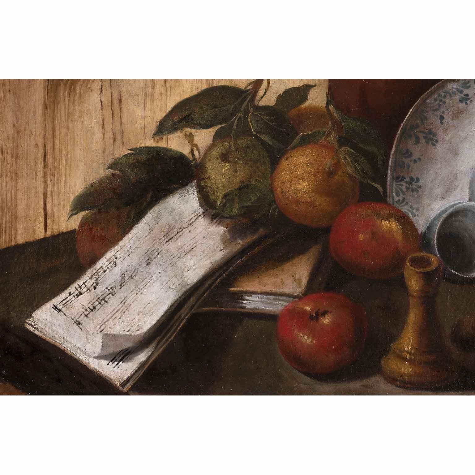Hand-Painted 18th Century Pair of Italian Still Life Trompe L'Oeil Vision Jokes after Munari For Sale