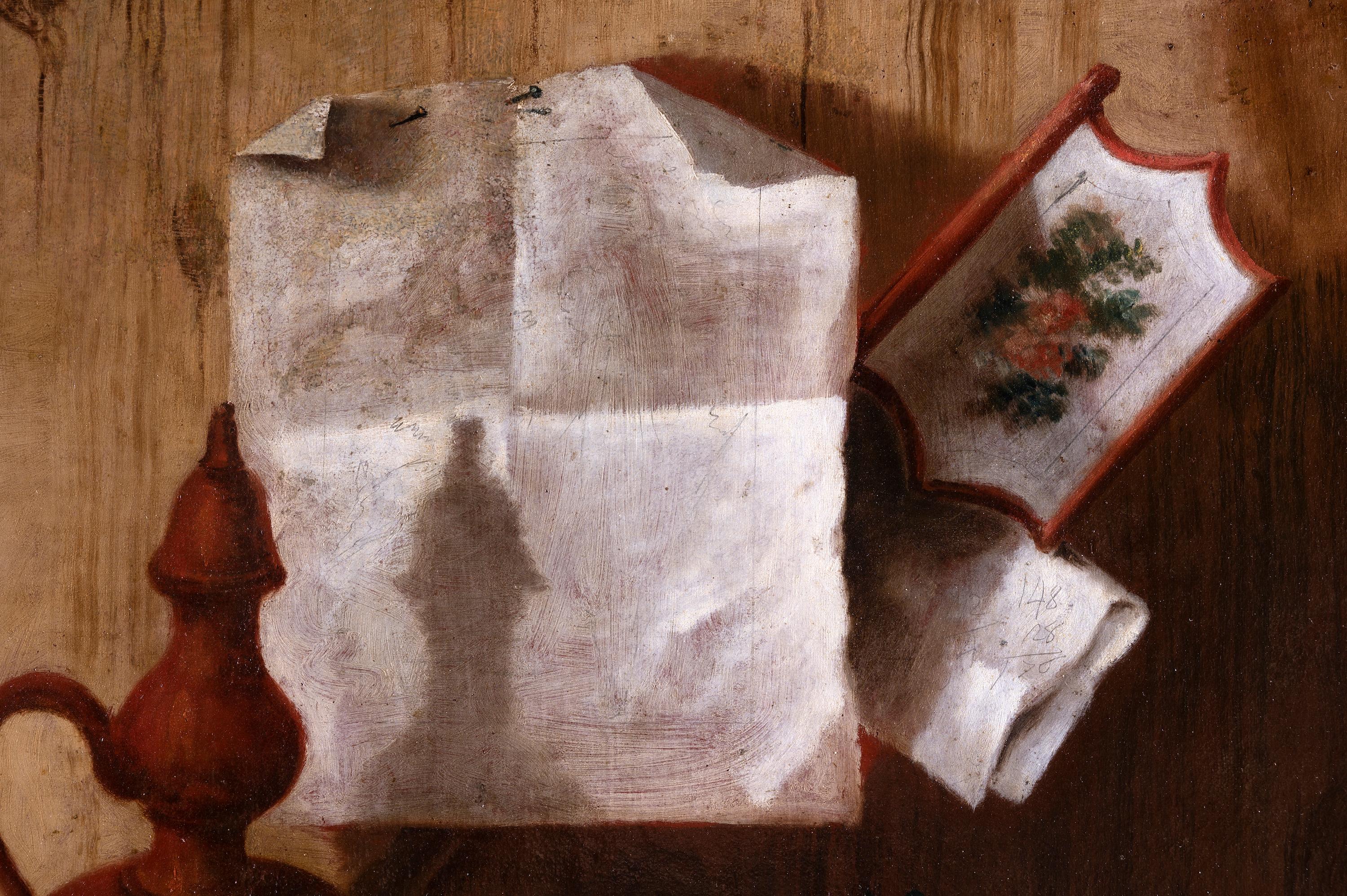 Paire de poissons en trompe-l'œil italiens de vision de nature morte du 18ème siècle d'après Munari en vente 2