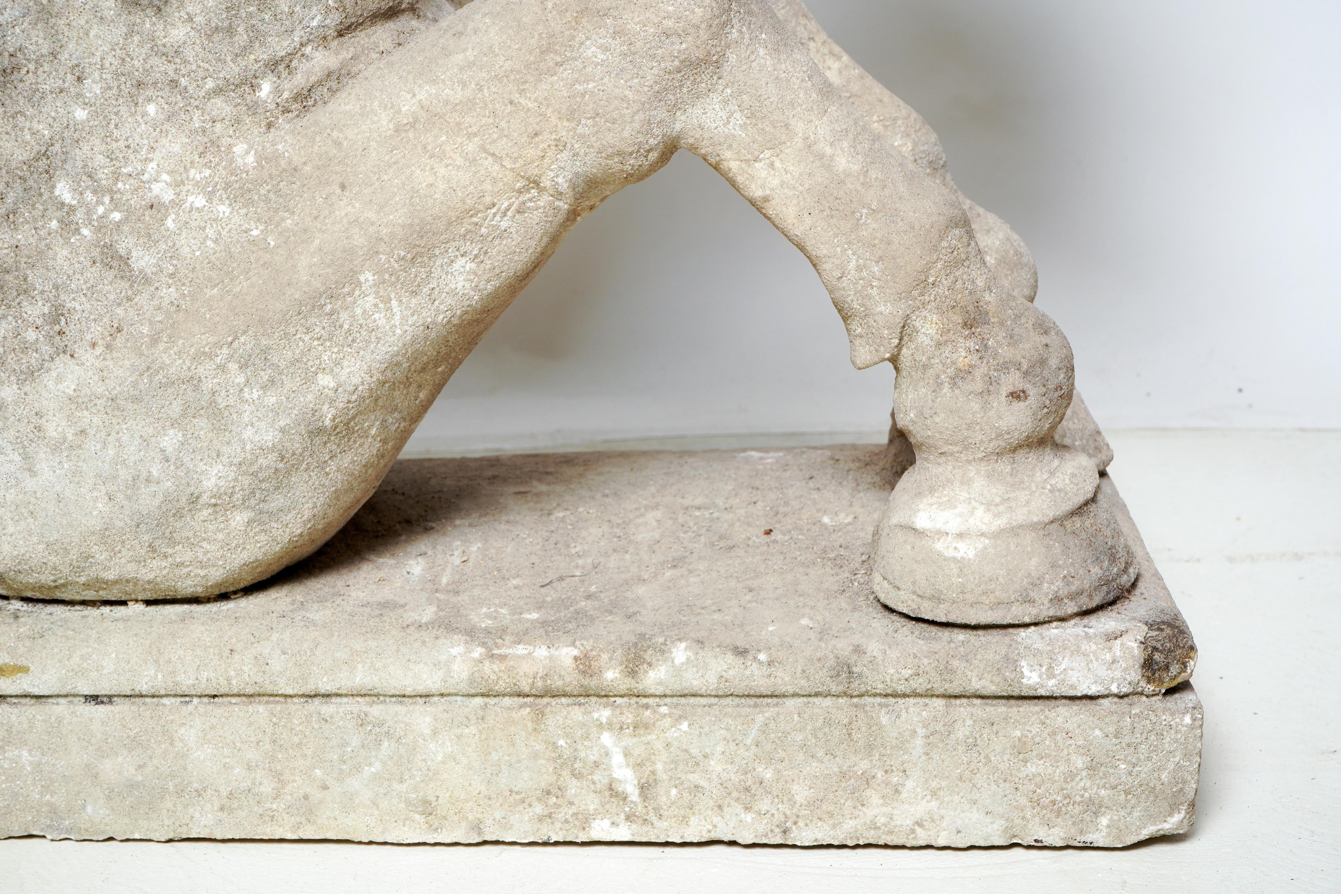 18th Century Pair of Limestone Winged Horses For Sale 6