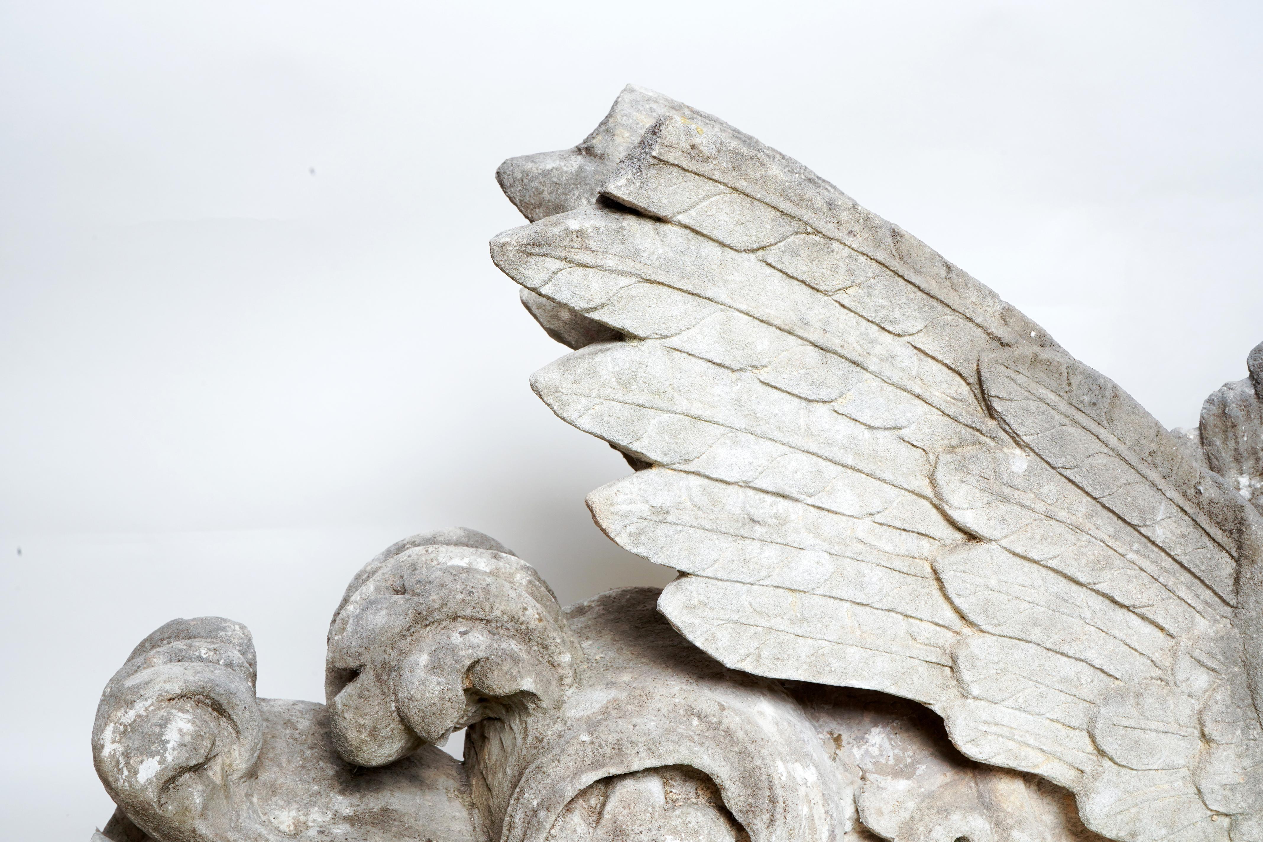 18th Century Pair of Limestone Winged Horses For Sale 7