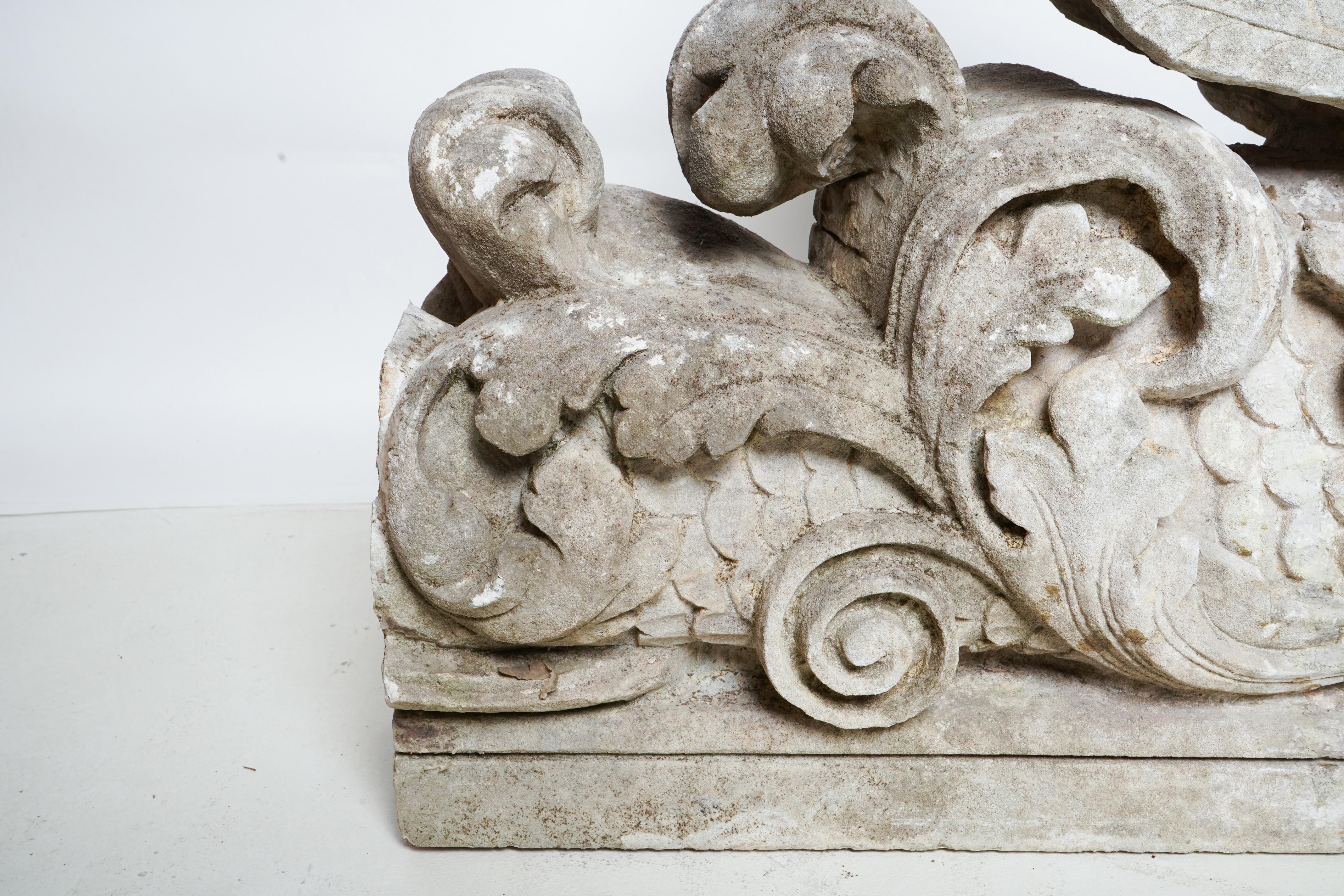 18th Century Pair of Limestone Winged Horses For Sale 8