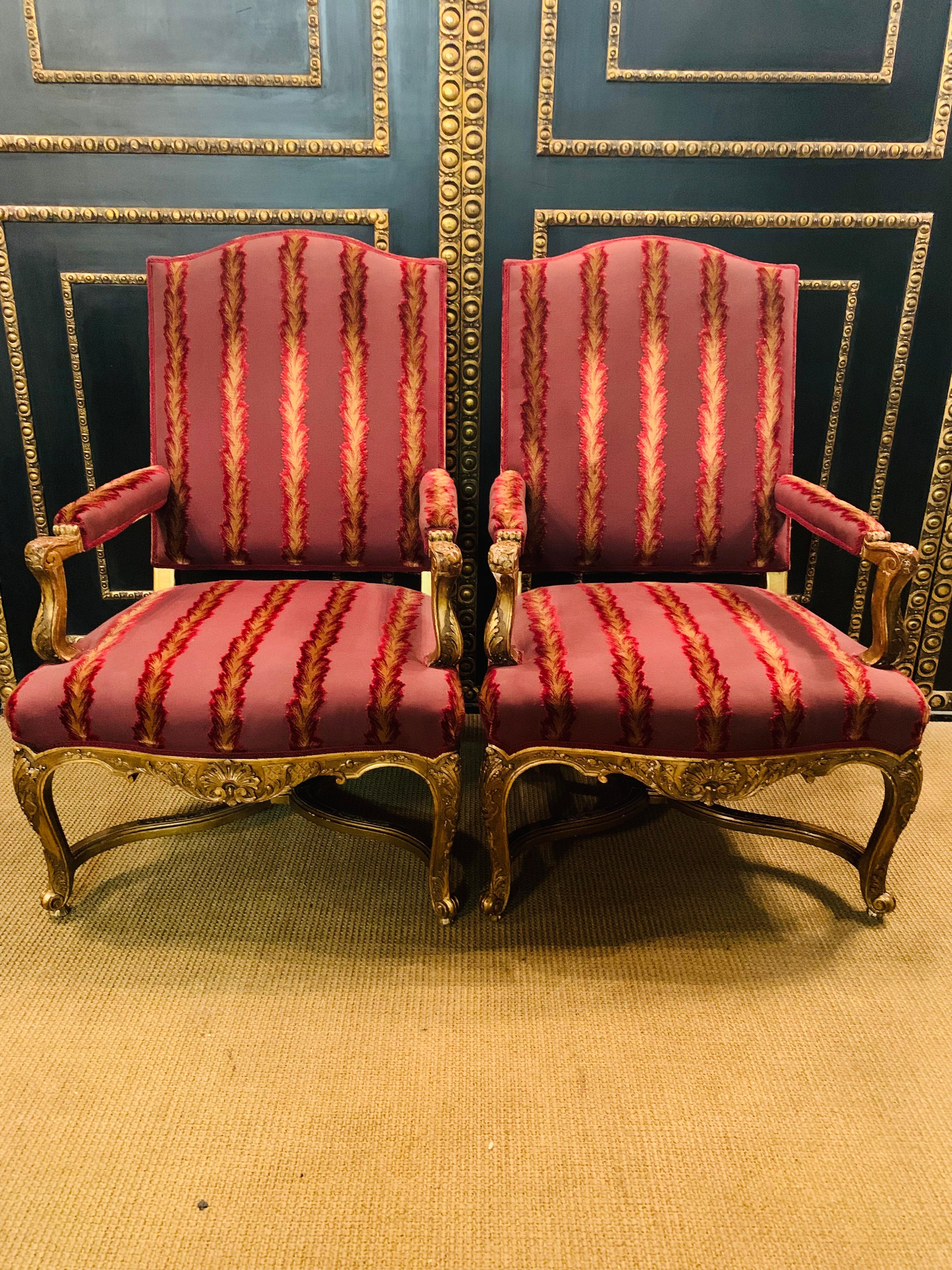 Louis XIV Paire de fauteuils Louis Quinze XIV du 18ème siècle Paris en vente