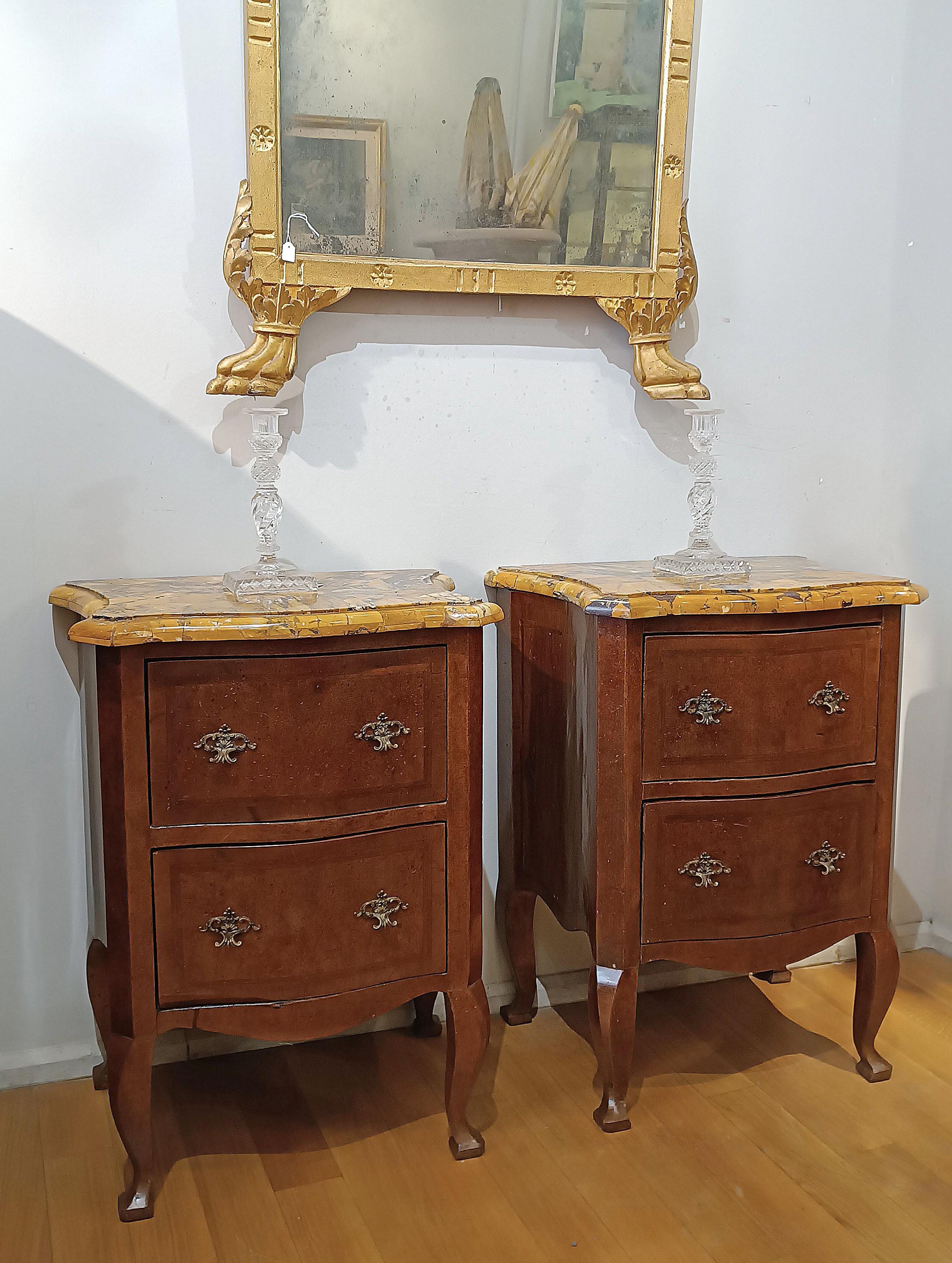 18th CENTURY PAIR OF LOUIS XV BEDSIDE TABLES For Sale 2