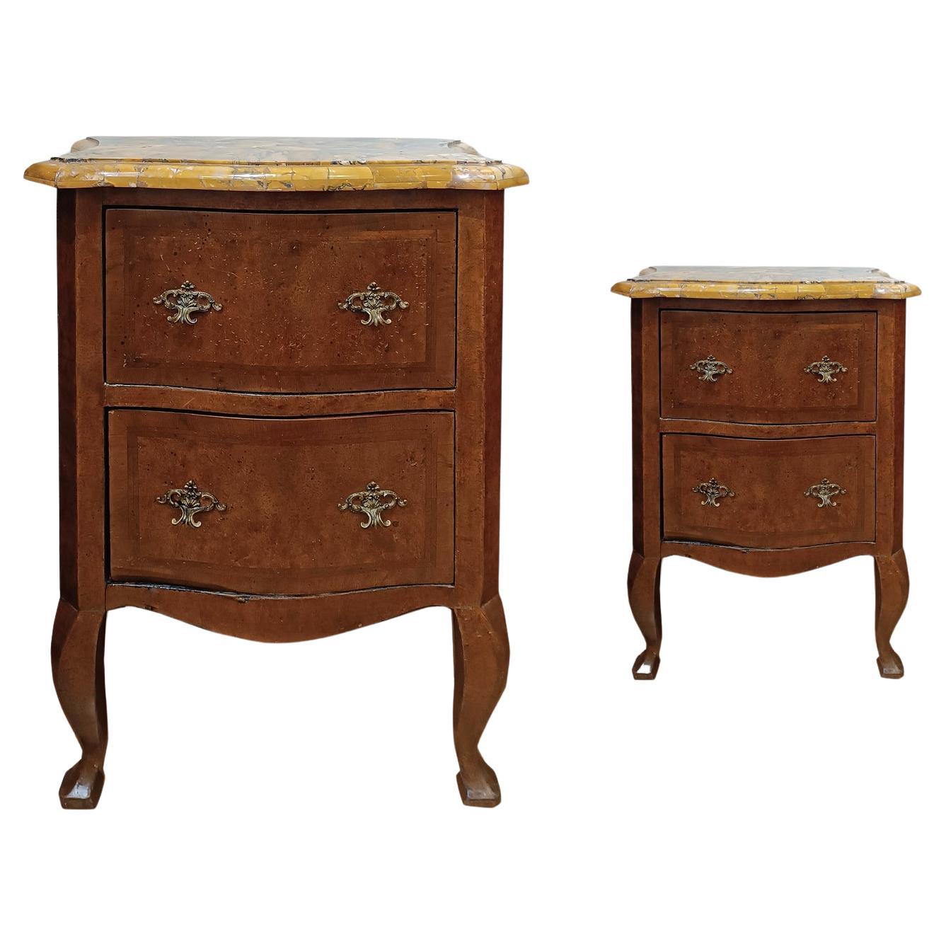 18th CENTURY PAIR OF LOUIS XV BEDSIDE TABLES For Sale