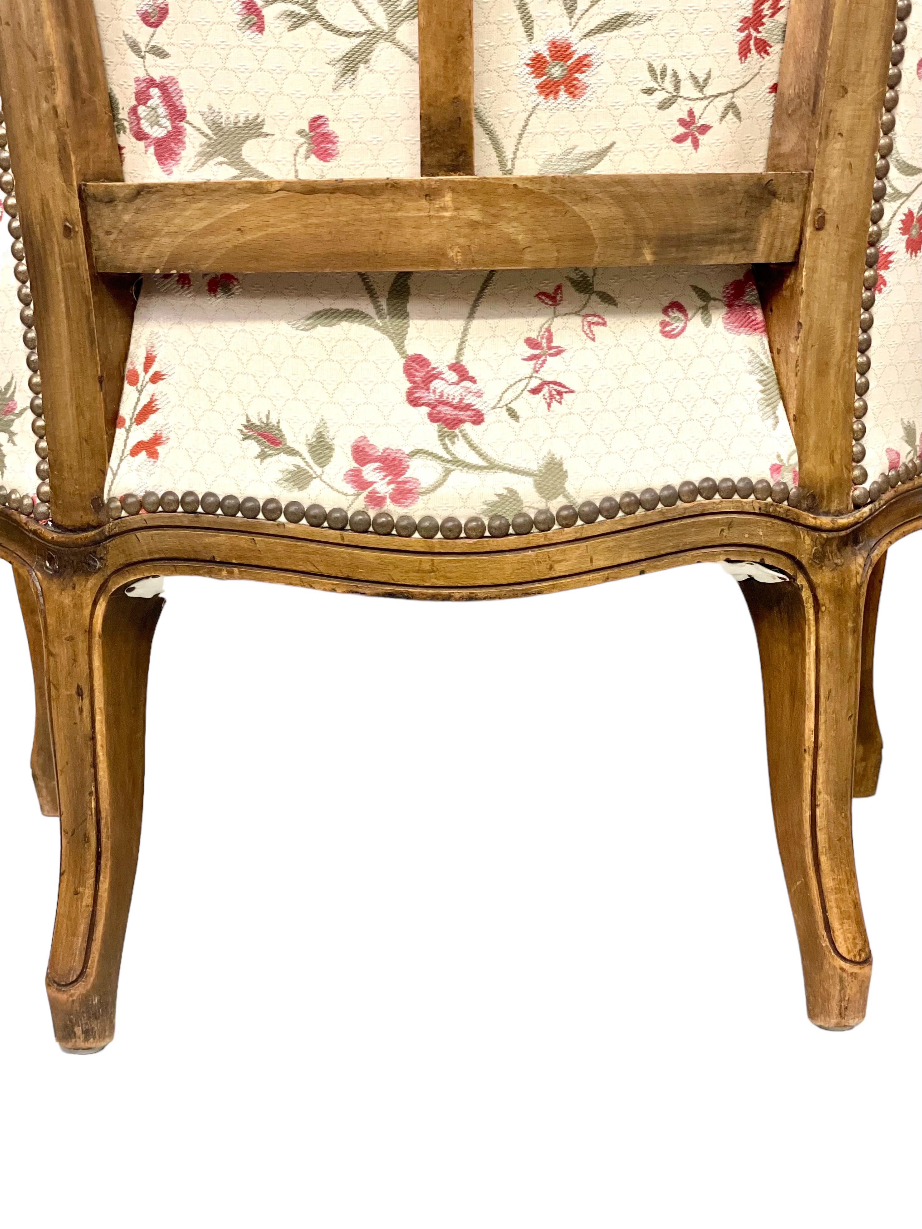 Paire de chaises Bergère d'époque Louis XV du XVIIIe siècle en vente 1