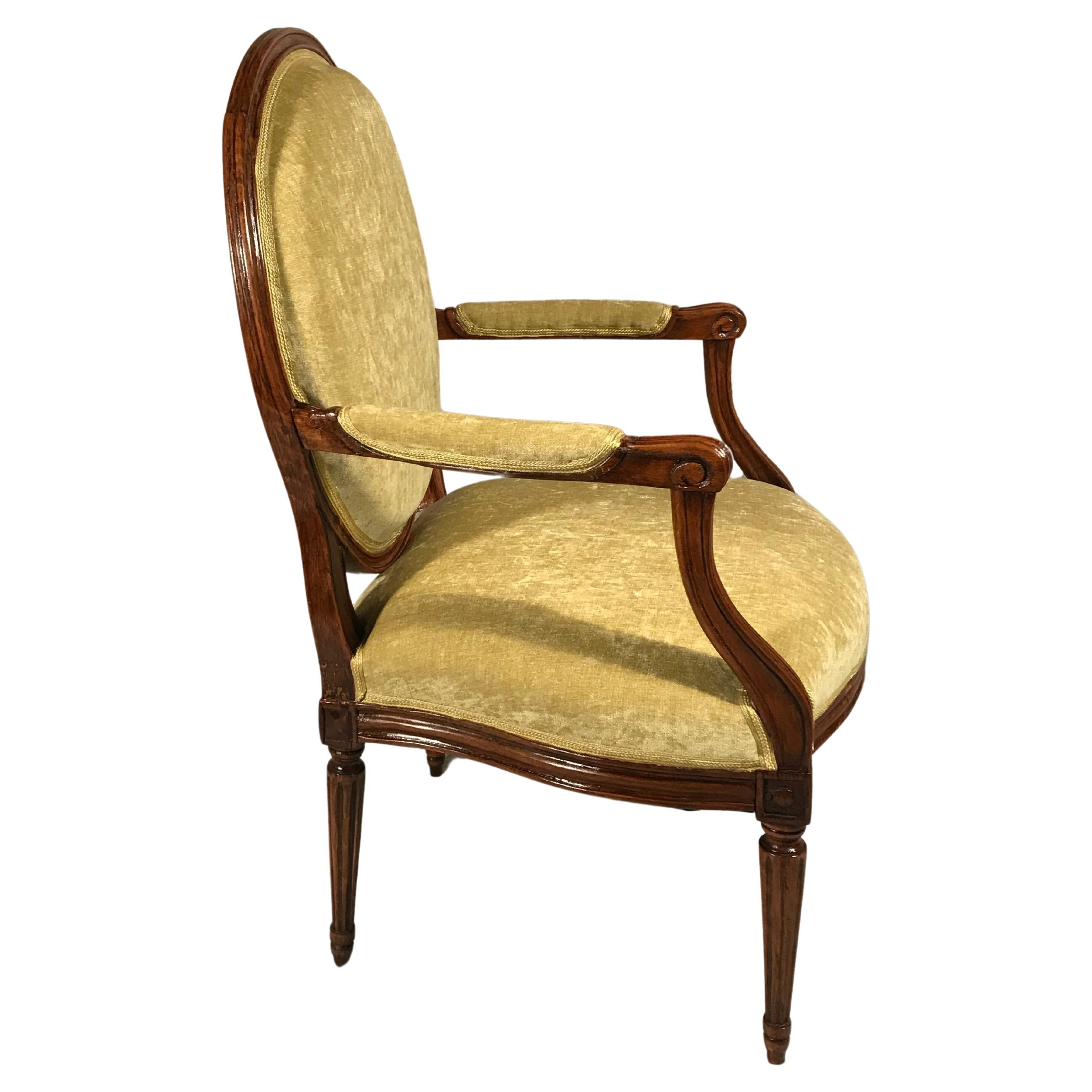 Sculpté à la main Paire de fauteuils Louis XVI du XVIIIe siècle en vente