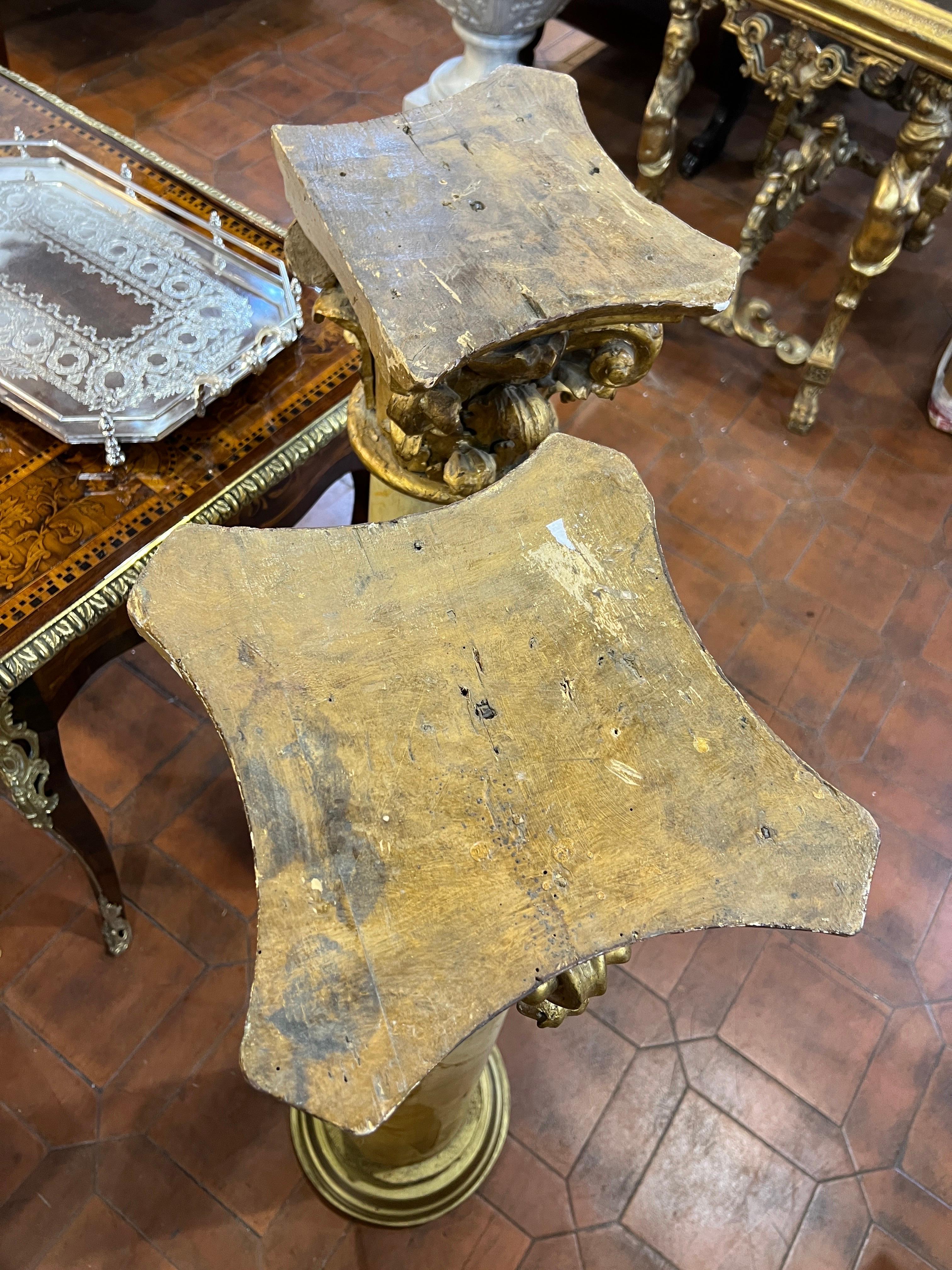 18th Century Pair of Louis XVI  Columns 1700 In Good Condition In Roma, RM