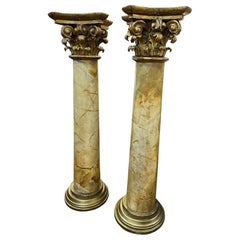 Paire de Louis XVI du 18ème siècle  Colonnes 1700