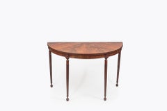 18th century pair of mahogany Adams demi-lune tables