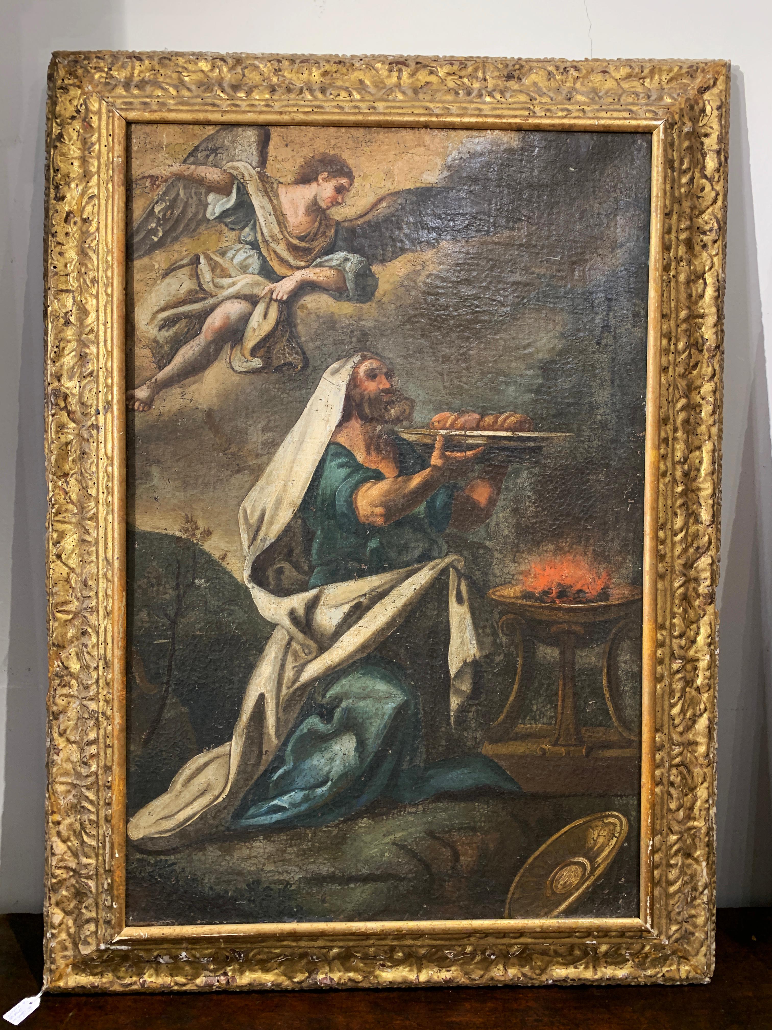 18th  CENTURY PAIR OF PAINTINGS WITH SCENES FROM THE OLD TESTAMENT 3