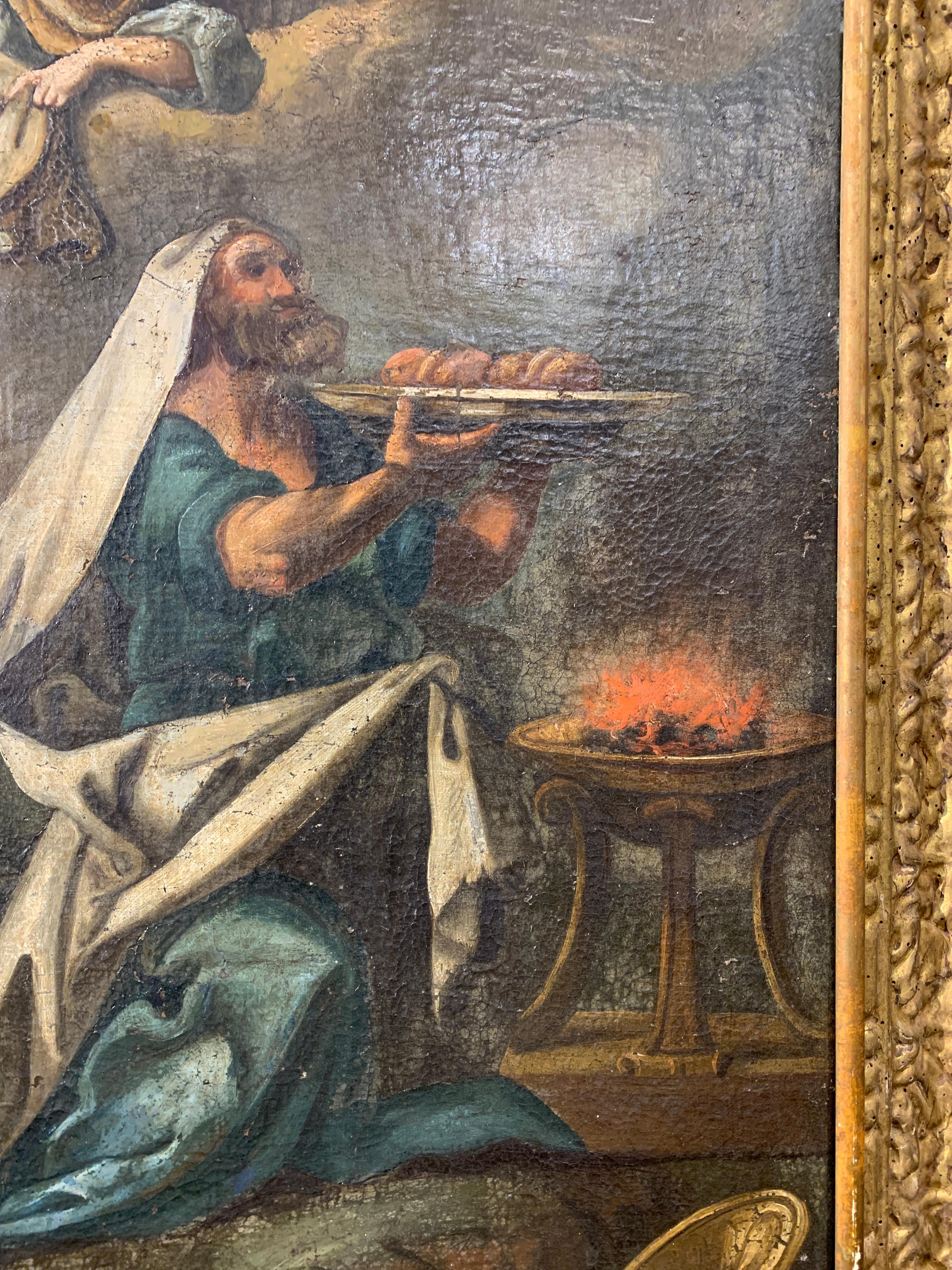 18th  CENTURY PAIR OF PAINTINGS WITH SCENES FROM THE OLD TESTAMENT 5