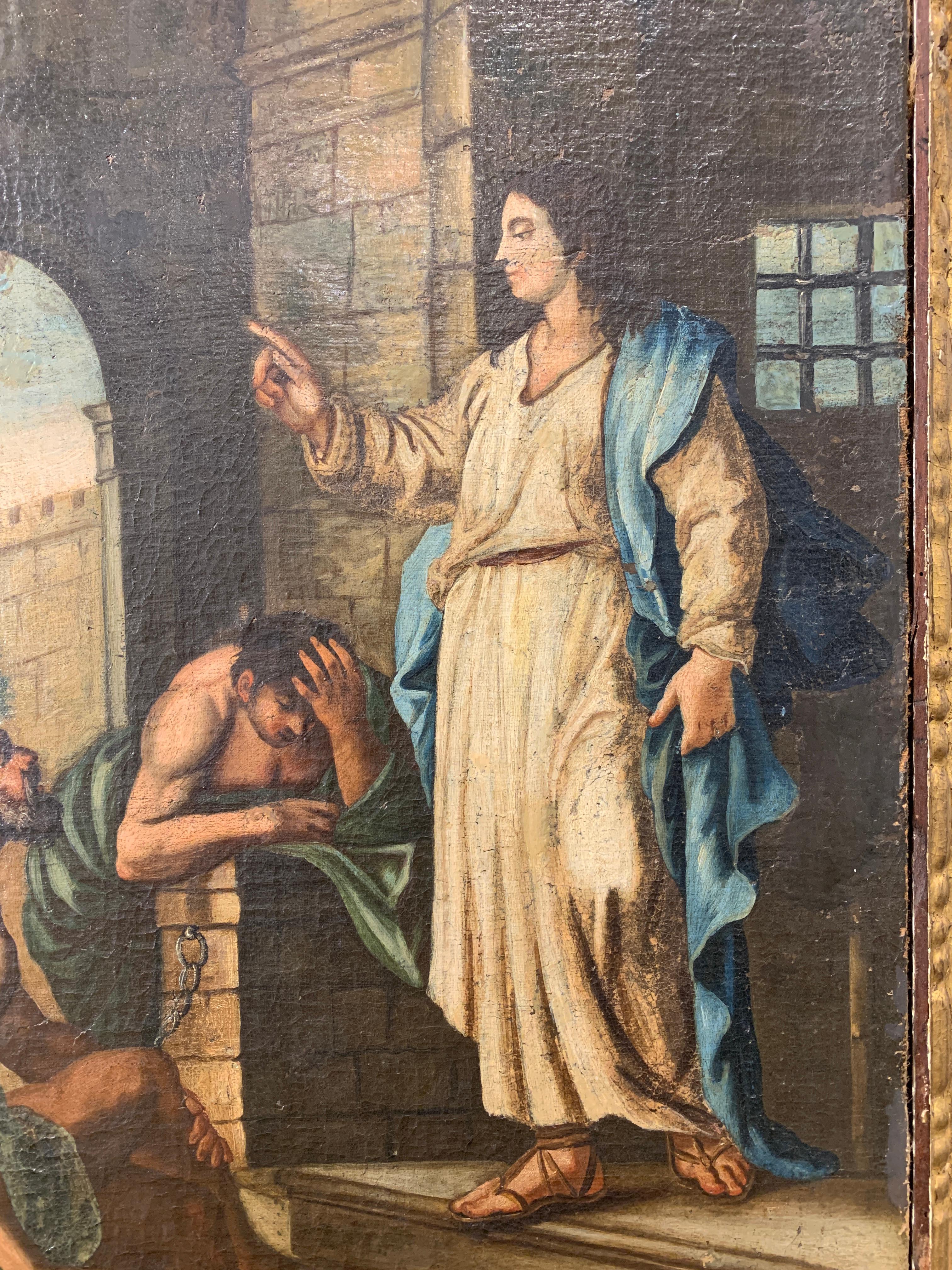 18th  CENTURY PAIR OF PAINTINGS WITH SCENES FROM THE OLD TESTAMENT In Good Condition In Firenze, FI