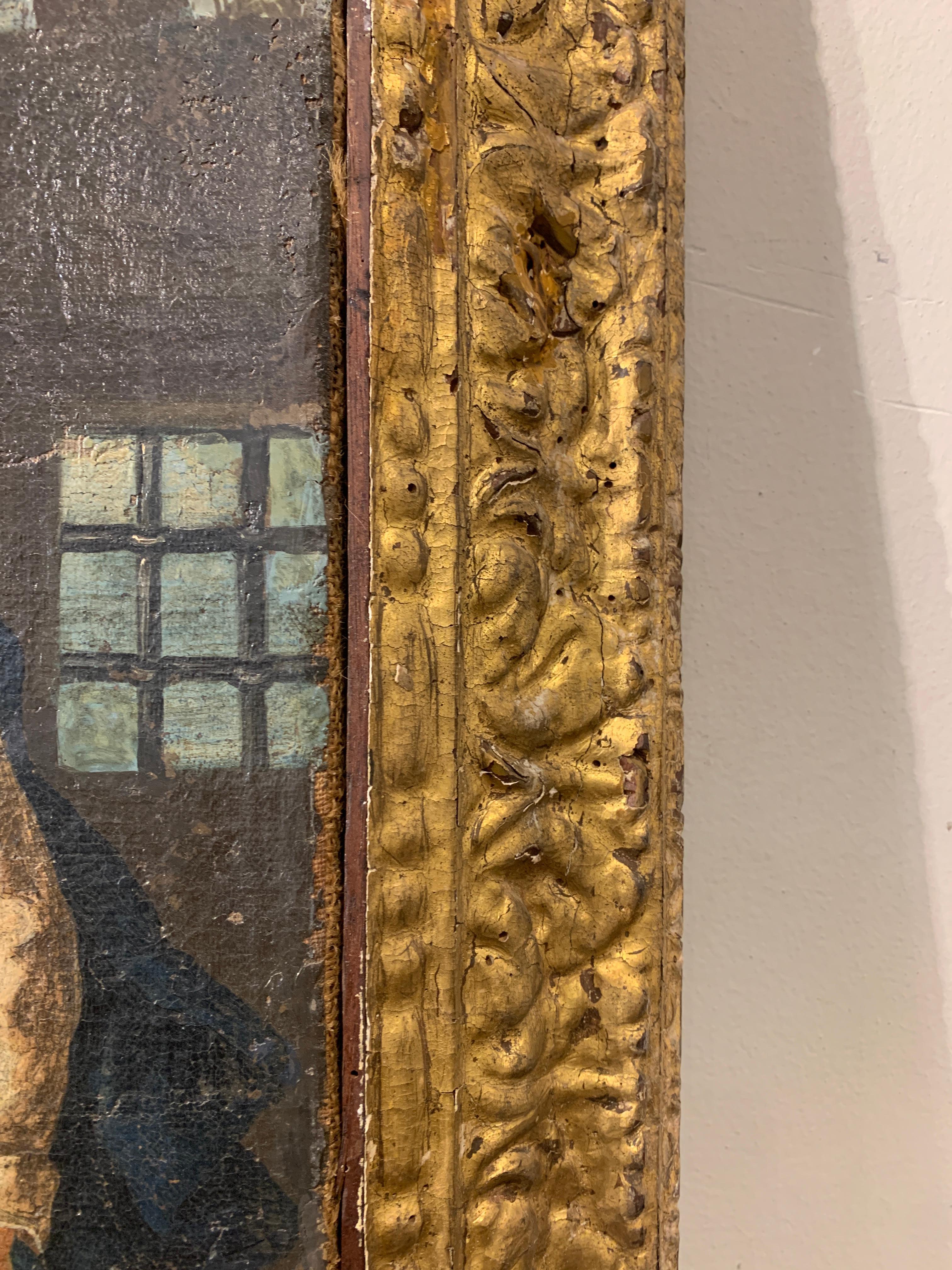 18th  CENTURY PAIR OF PAINTINGS WITH SCENES FROM THE OLD TESTAMENT 2
