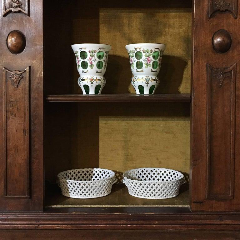 18th Century Pair of Porcelain Baskets by Doccia manufactory In Good Condition For Sale In Firenze, FI