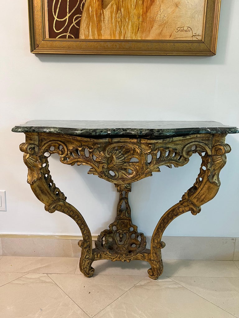 18th Century Pair of Rococo Louis XV Consoles For Sale at 1stDibs