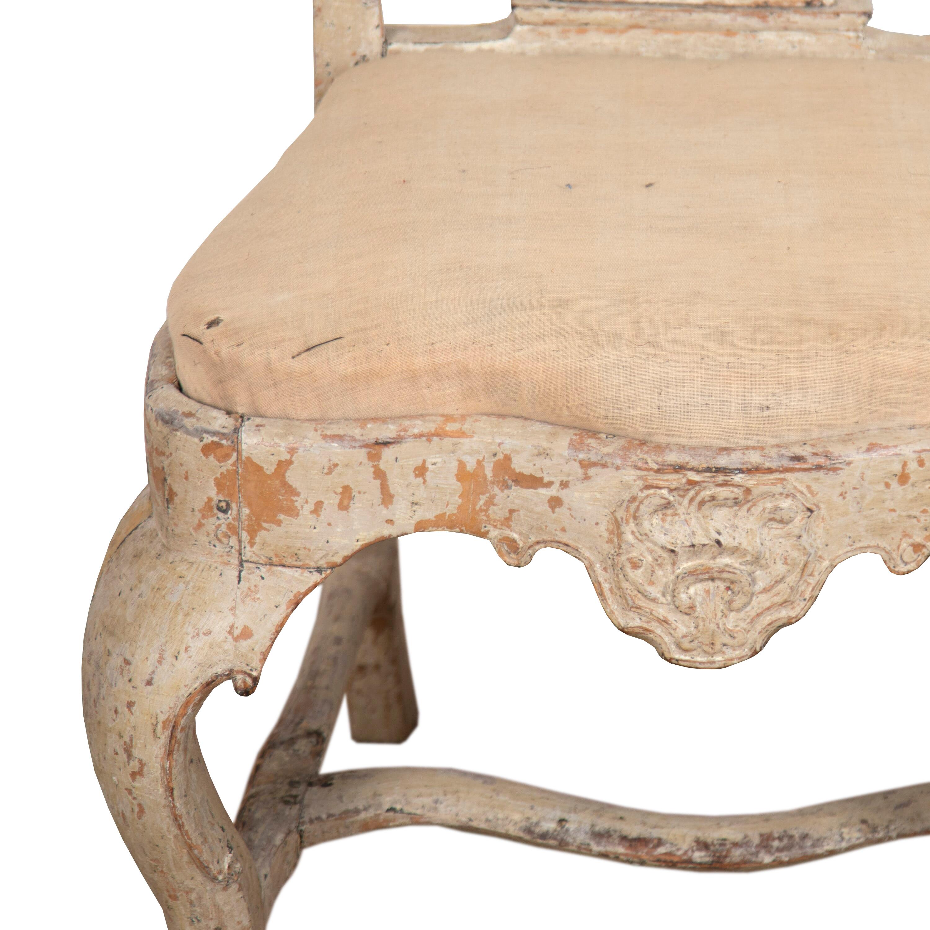 18th Century Pair of Rococo Side Chairs 1