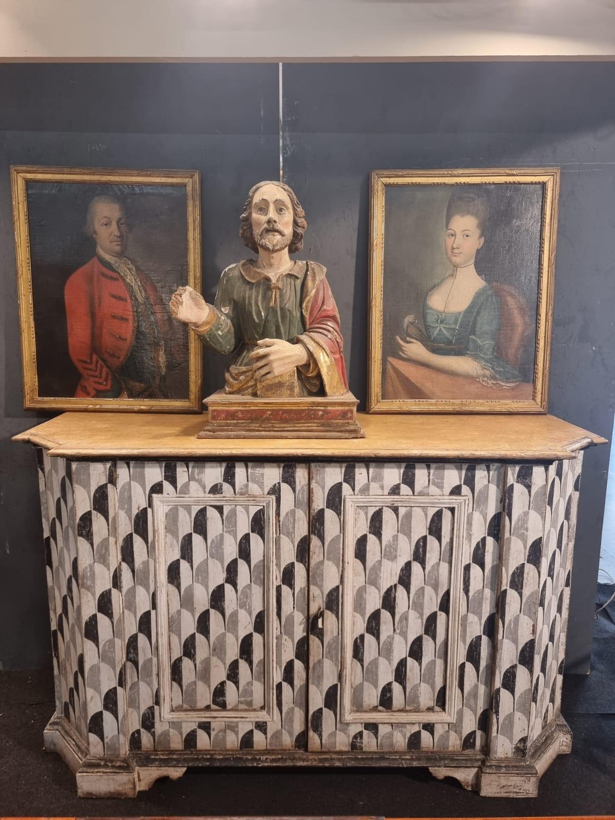 18th Century Pair of Sideboards in Painted Wood In Good Condition In Firenze, IT