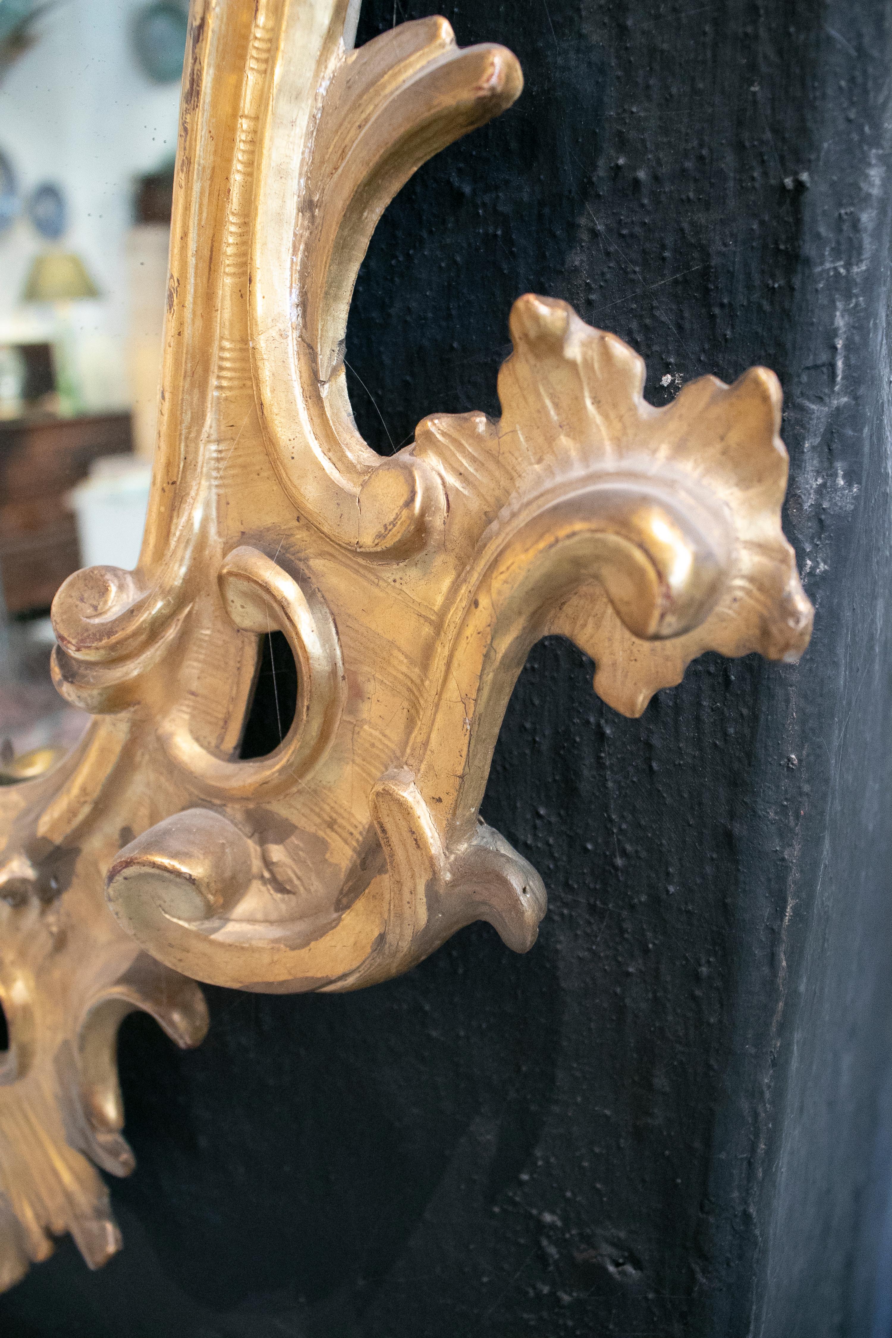 18th Century Pair of Spanish Isabelline Gold Gildwood Mirrors 2
