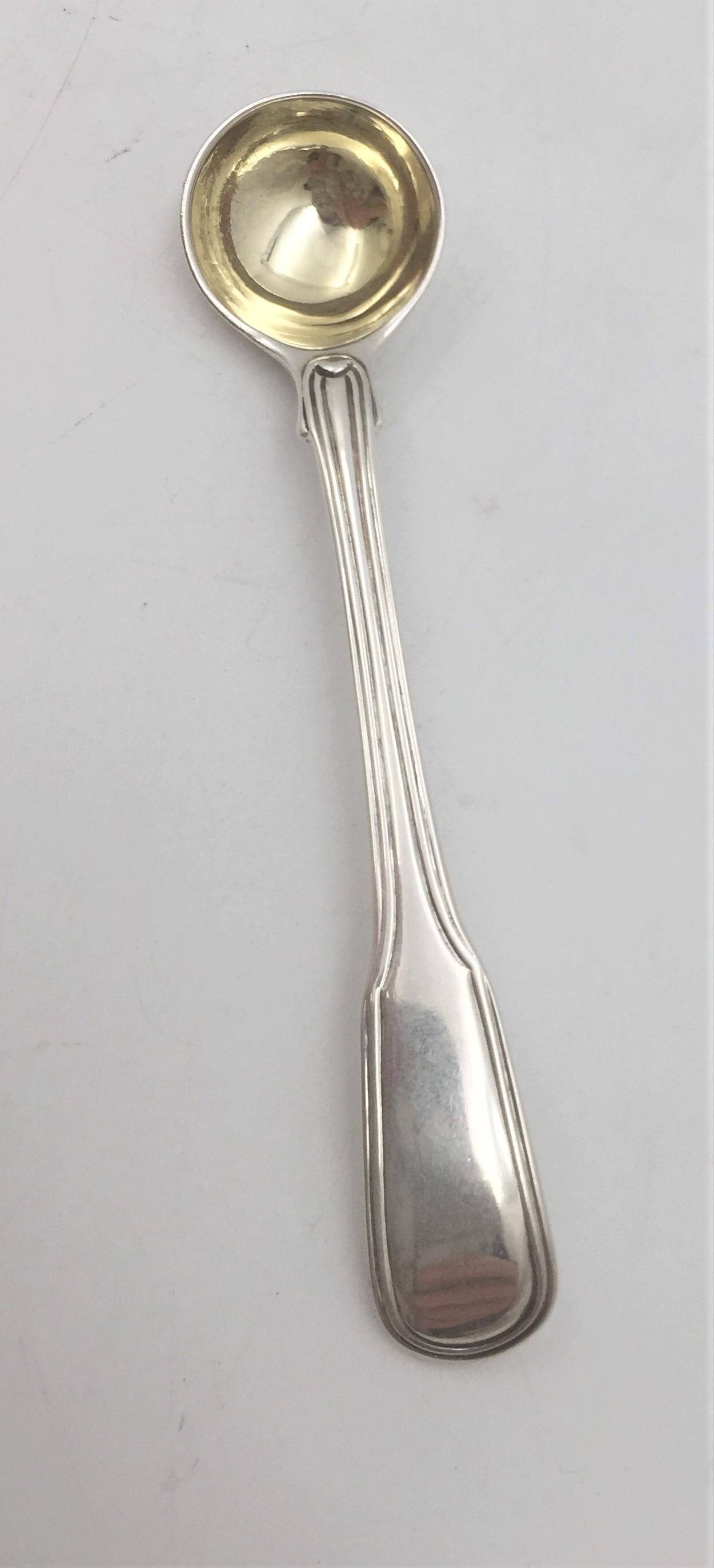 Siglo XVIII Pareja de Sales Abiertas de Plata de Ley y Tarro de Mostaza Estilo Georgiano en venta 1