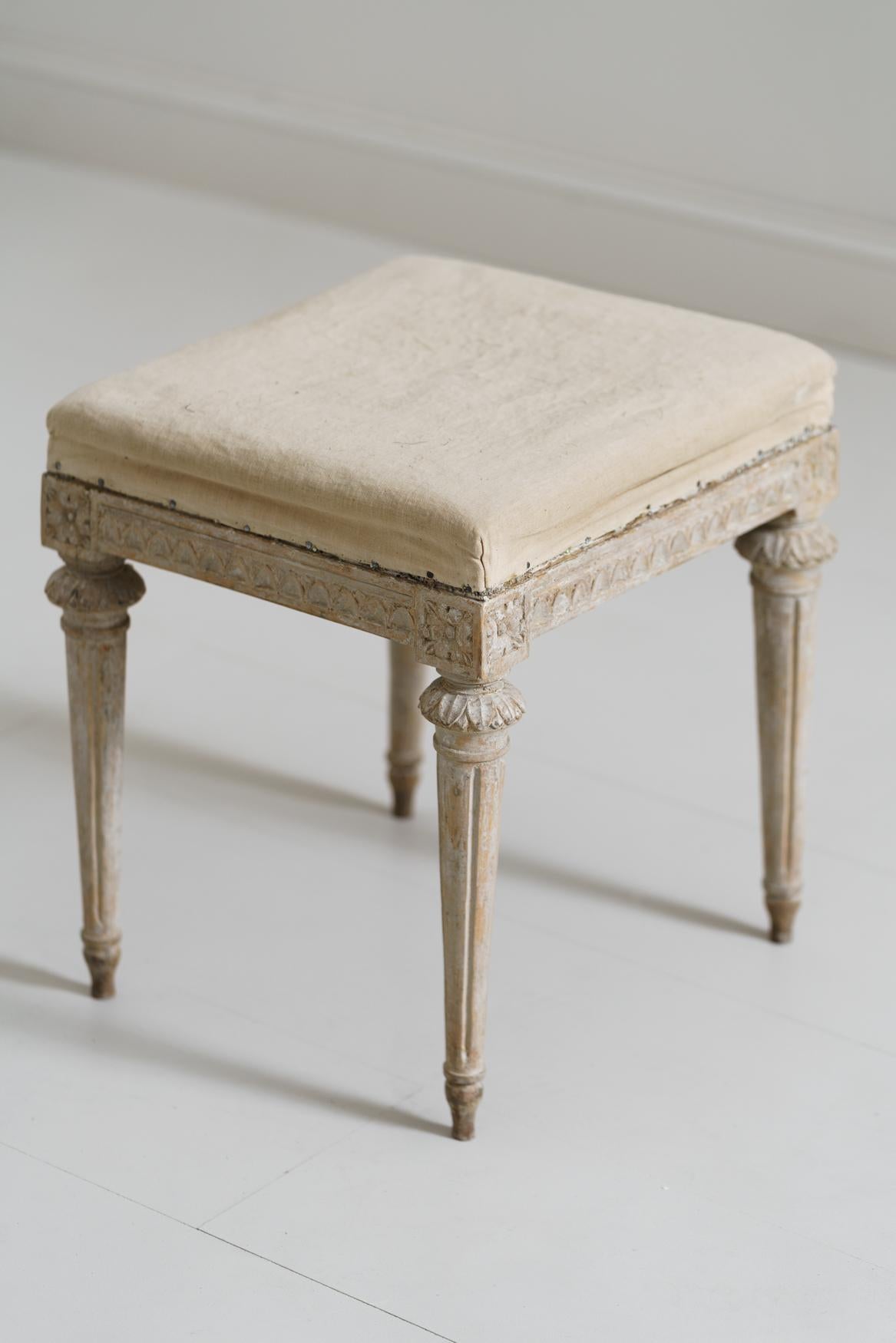 18th Century Pair of Swedish Gustavian Period Foot Stools or Benches 2