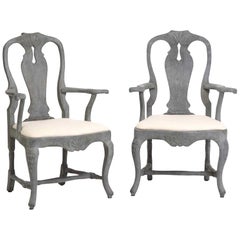 18th Century Pair of Swedish Rococo Armchairs