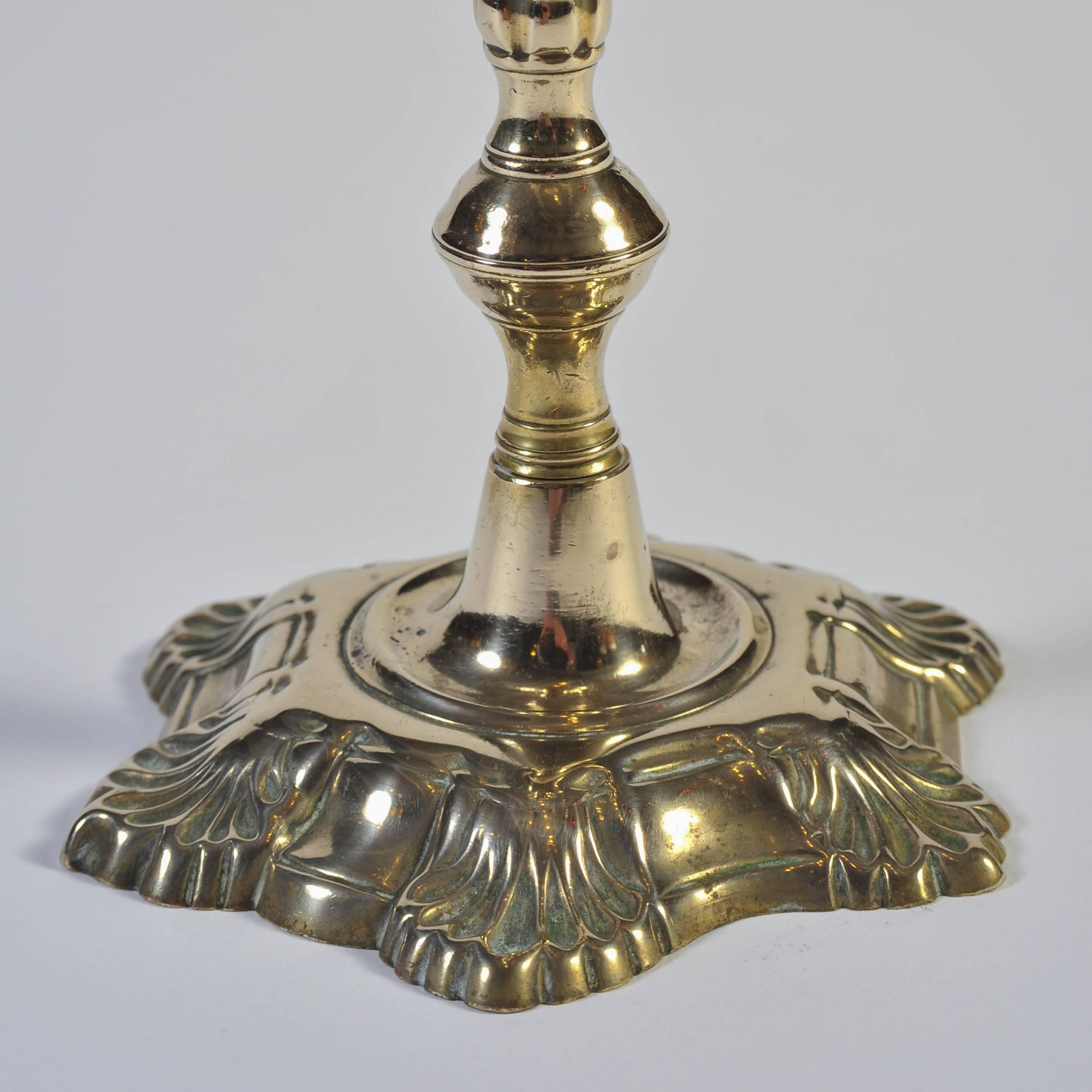 English 18th Century Paktong Candlestick, George II Period, Georgian Style For Sale