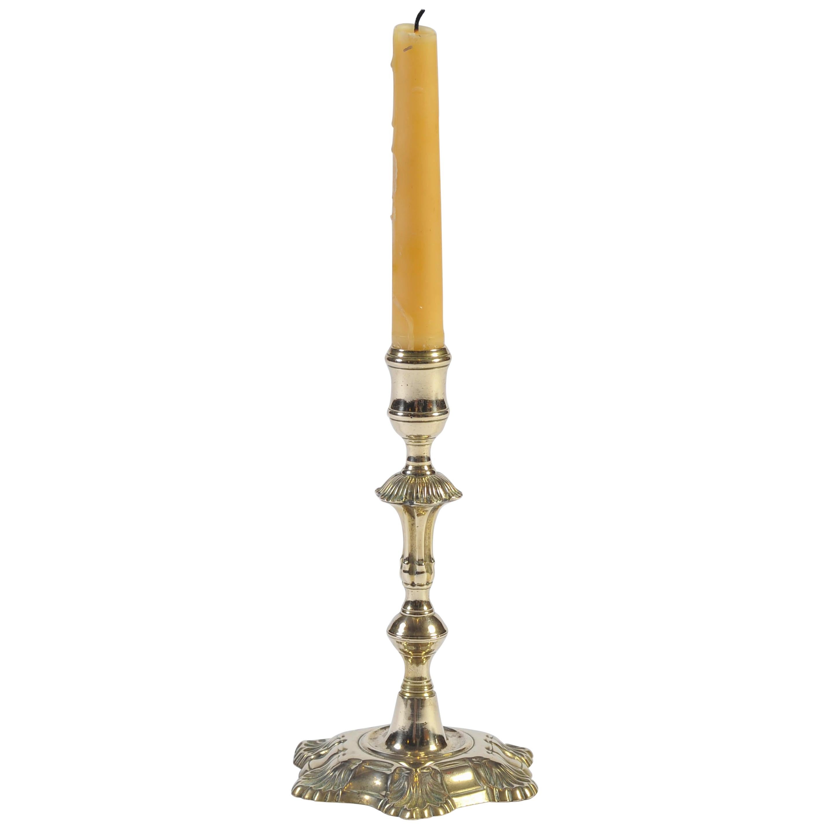 18th Century Paktong Candlestick, George II Period, Georgian Style For Sale
