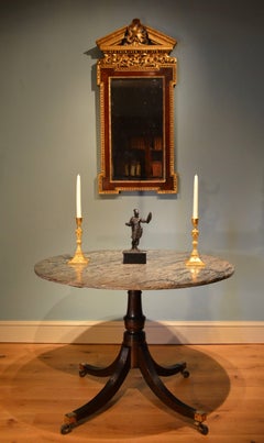 18th Century Palladian Mahogany and Parcel Gilt Mirror