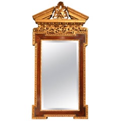 18th Century Palladian Mahogany and Parcel Gilt Mirror