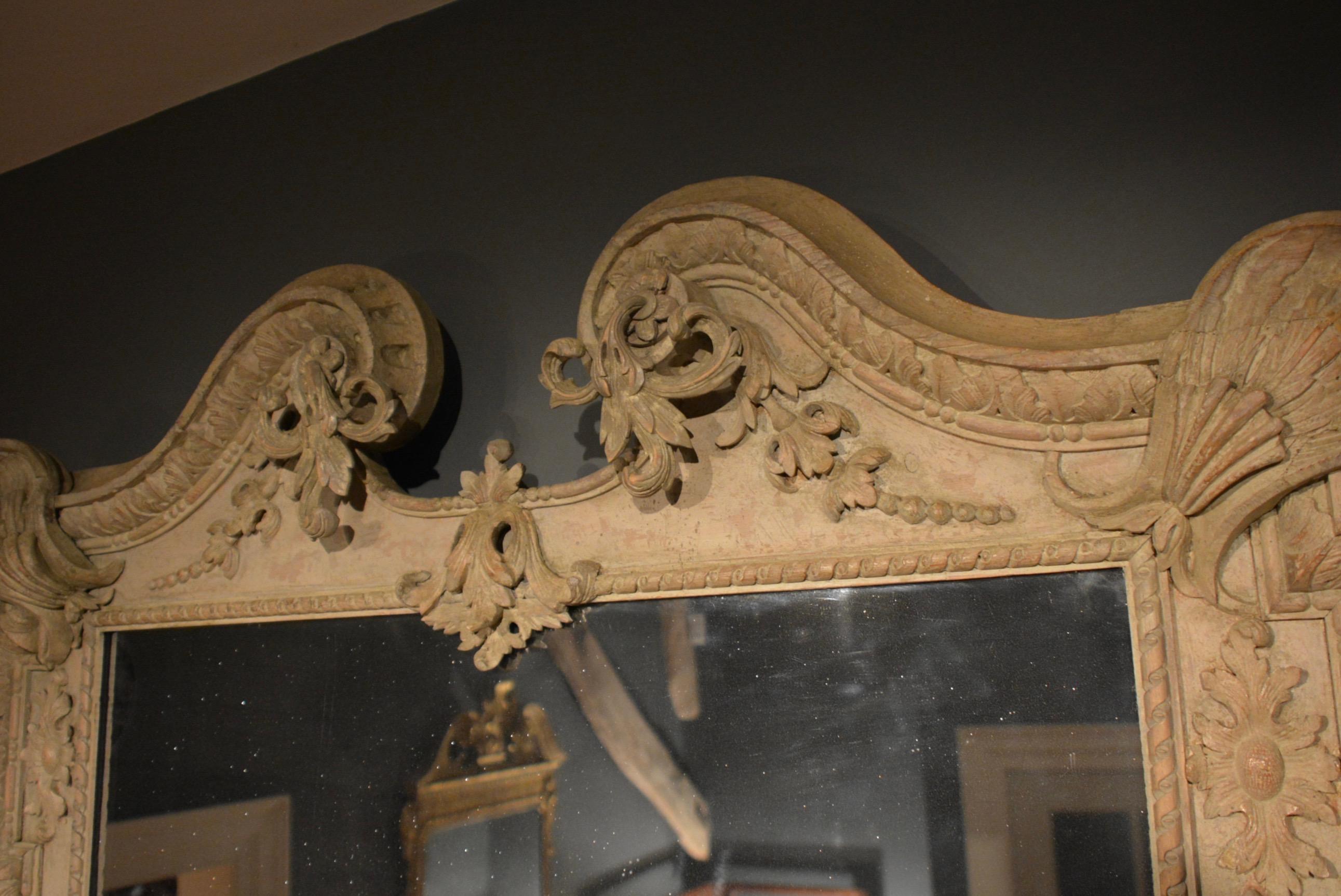 18th Century Palladian Mirror Retaining It's Original Painted Finish im Angebot 3