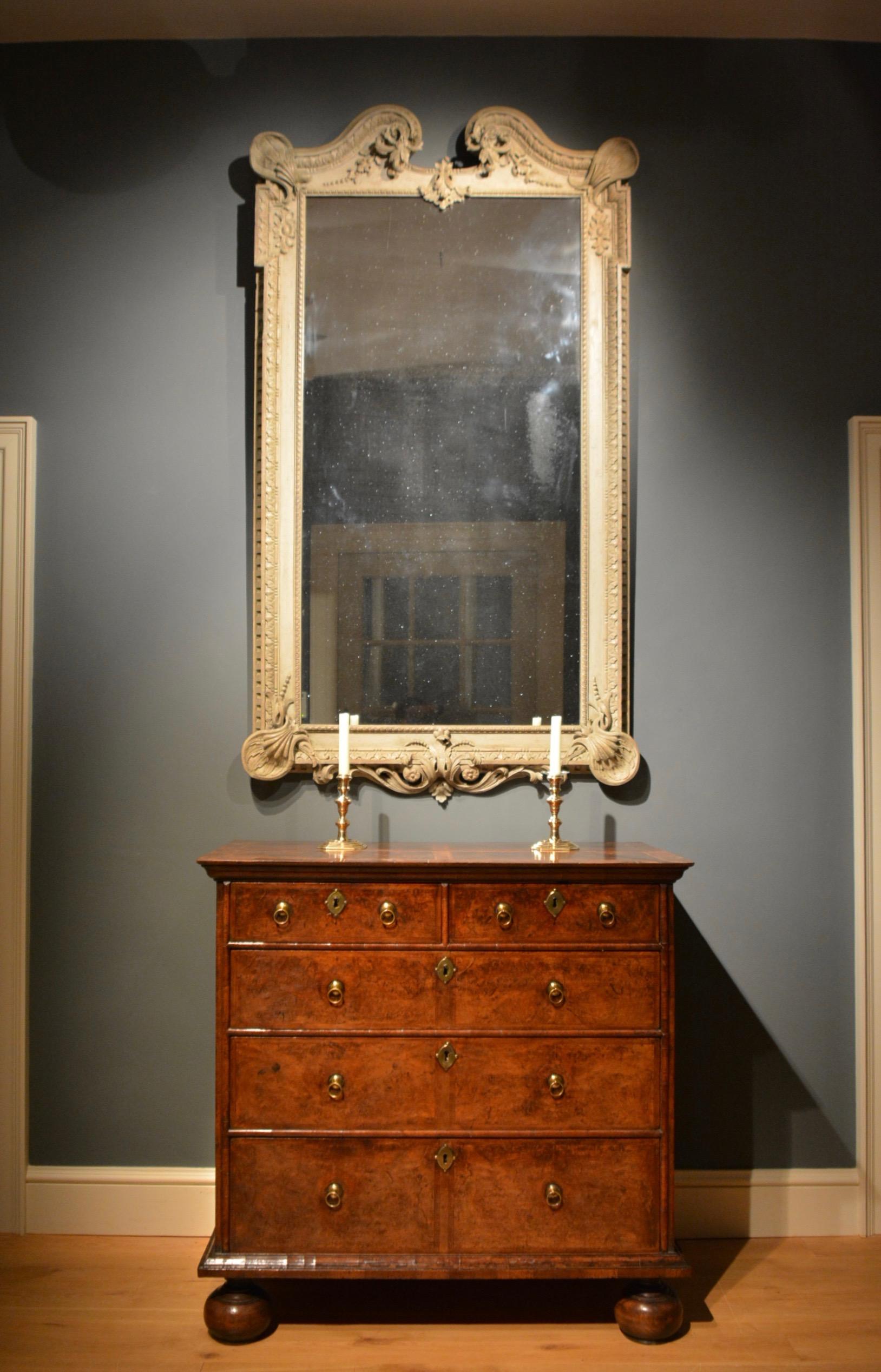 18th Century Palladian Mirror Retaining It's Original Painted Finish im Angebot 6