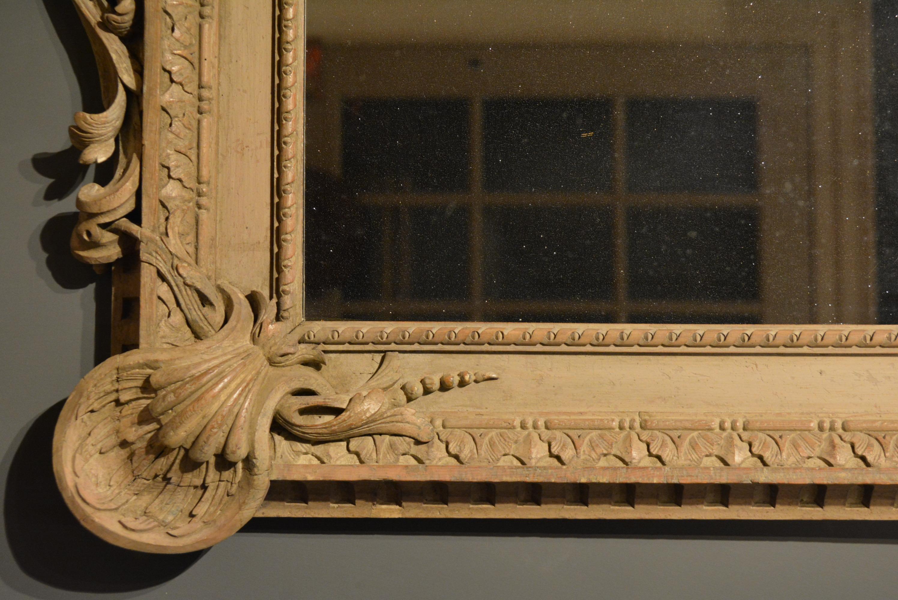 18th Century Palladian Mirror Retaining It's Original Painted Finish im Angebot 1