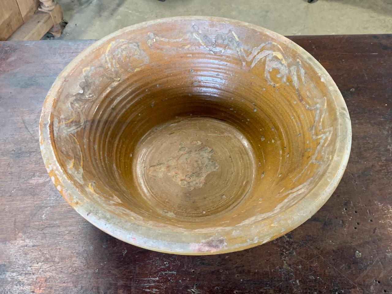 Hand-Crafted 18th Century, Pancheon Bowl For Sale