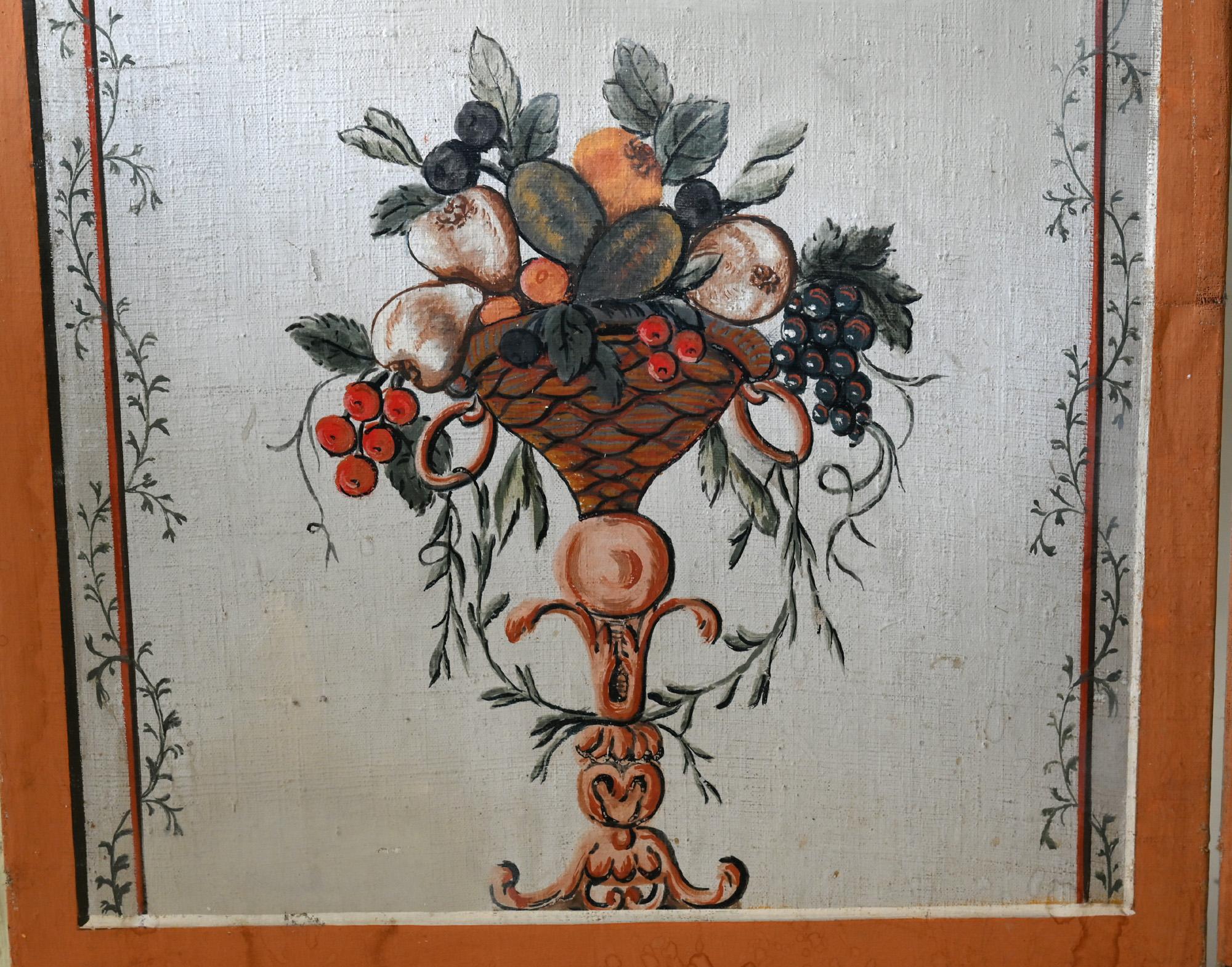 18th Century Paravent Screen France 1770 Original Painting For Sale 1