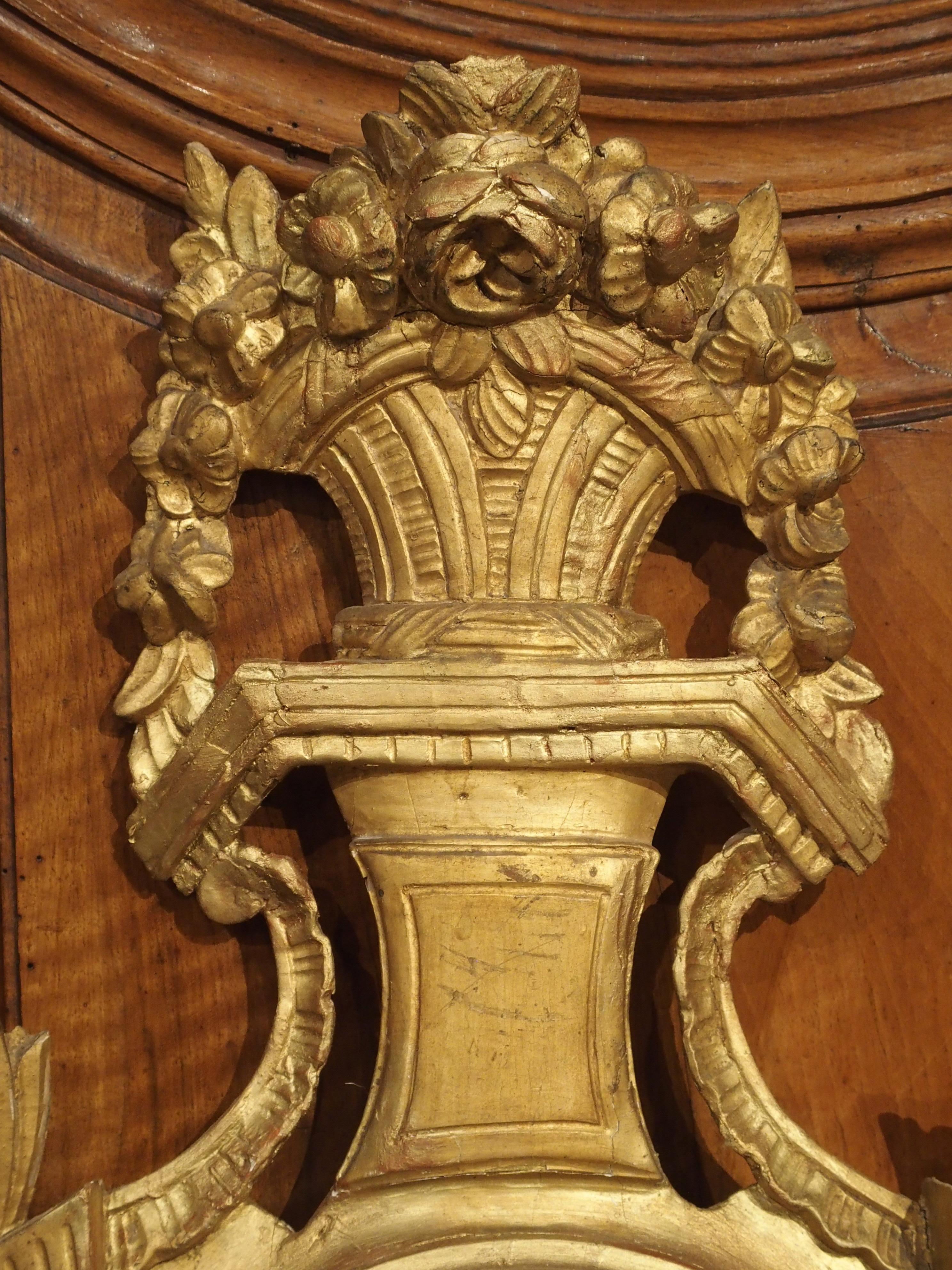 thermomètre en bois doré parisien du 18ème siècle Bon état - En vente à Dallas, TX