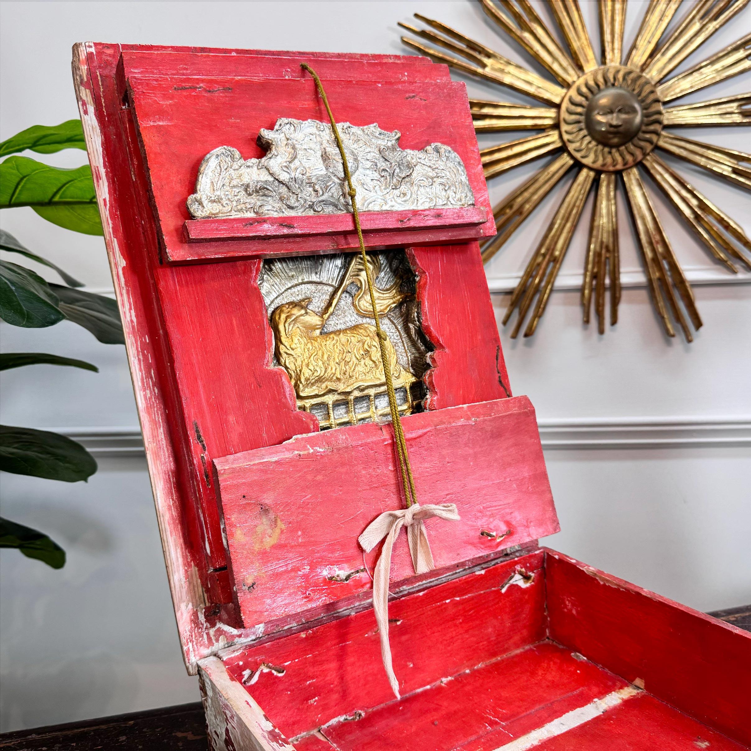 18th Century Pastiglia Decorated Baroque Bible Box For Sale 1