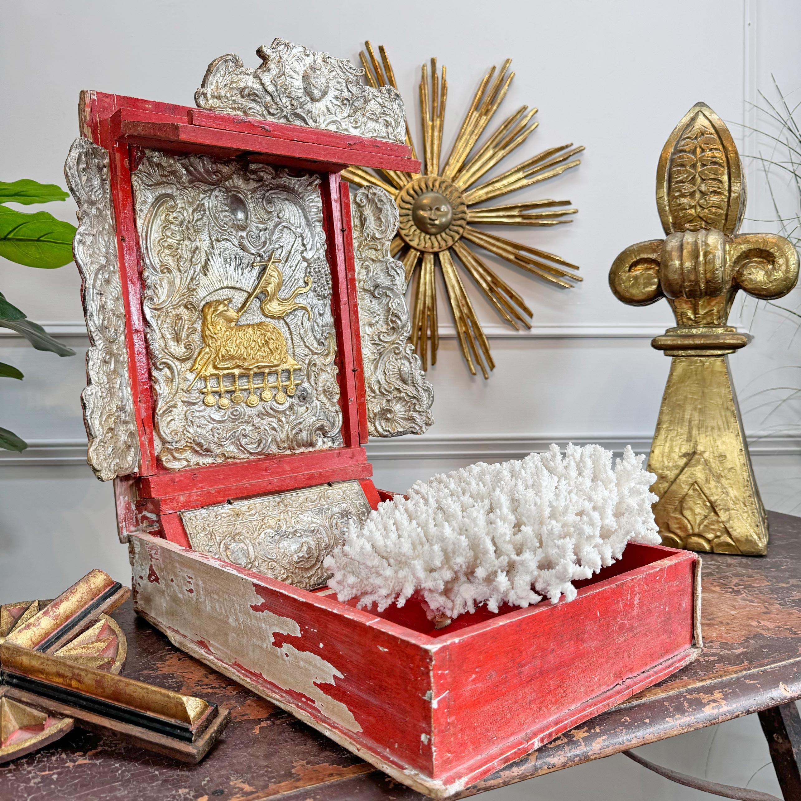 18th Century Pastiglia Decorated Baroque Bible Box For Sale 3