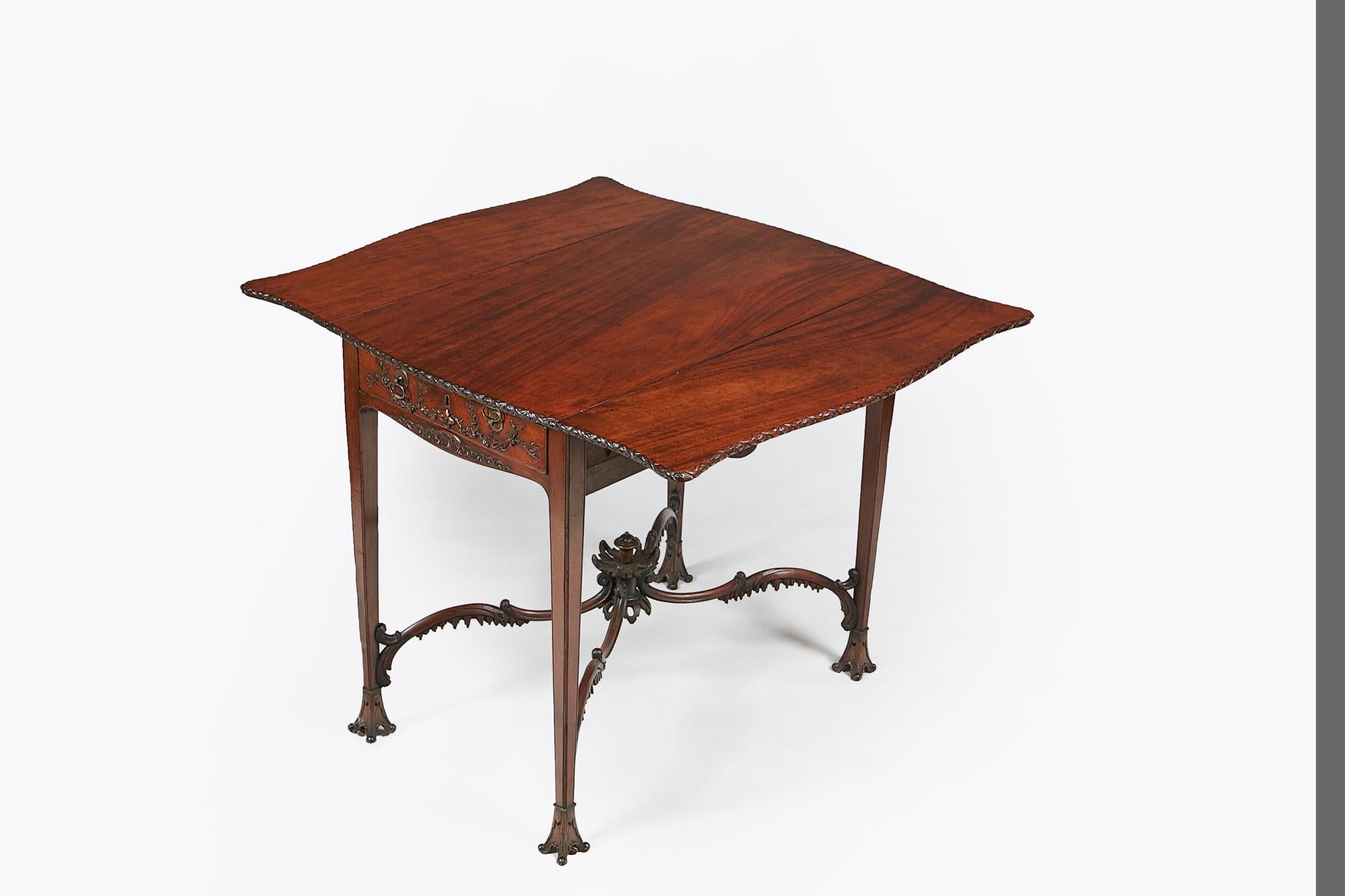 Irish 18th Century Pembroke Table after Chippendale For Sale