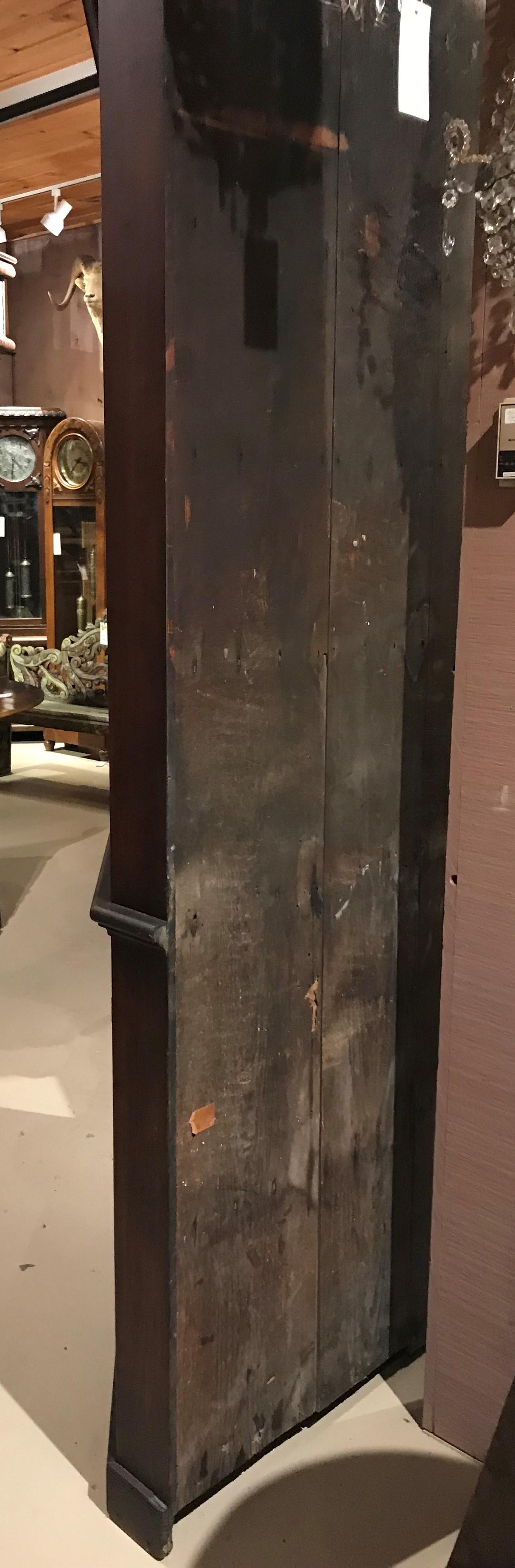 Glass 18th Century Pennsylvania Black Walnut Corner Cupboard with Family Provenance For Sale