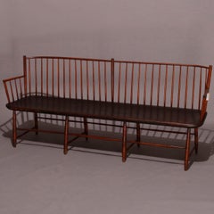 18th Century Period Americana Mixed Wood Windsor Bench