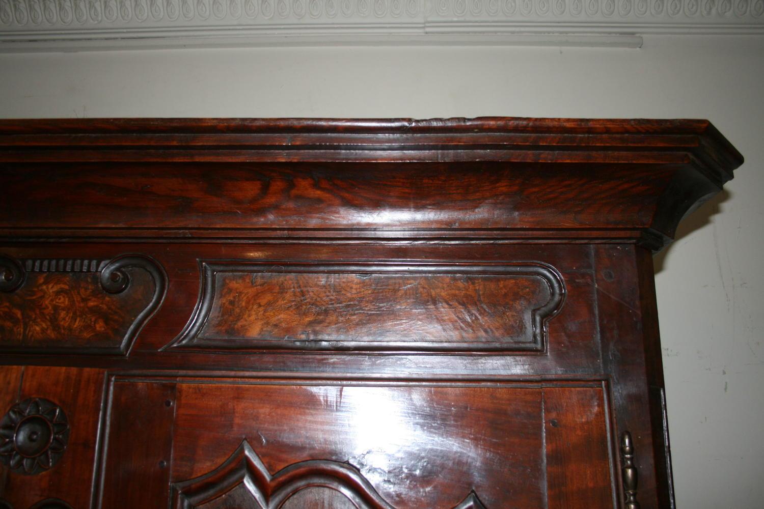 French 18th Century Period Armoire in Chestnut and Elm