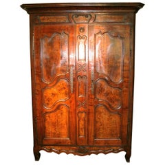 18th Century Period Armoire in Chestnut and Elm