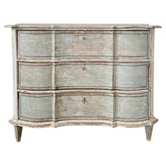 18th Century Period Baroque Serpentine Front Chest Of Drawers