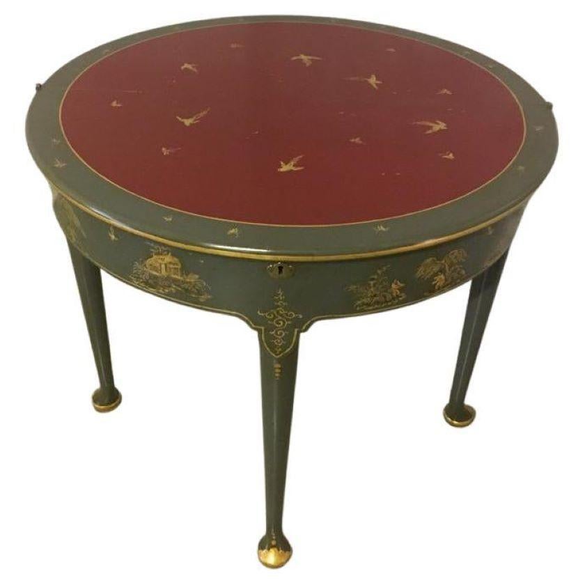 18th Century and Earlier Chinoiserie Lacquer Games Side Table  For Sale