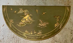 18th Century Walnut Chinoiserie Games Table, Blue Lacquer, Restored