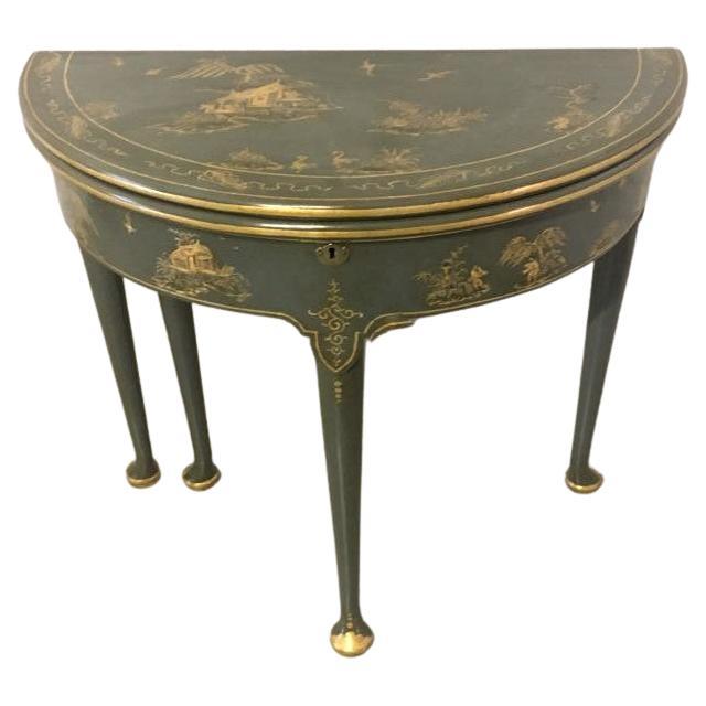 Chinoiserie Lacquer Games Side Table  For Sale