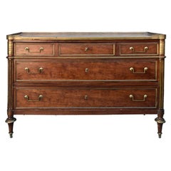Antique 18th Century Period Louis XVI Mahogany Gallery Commode