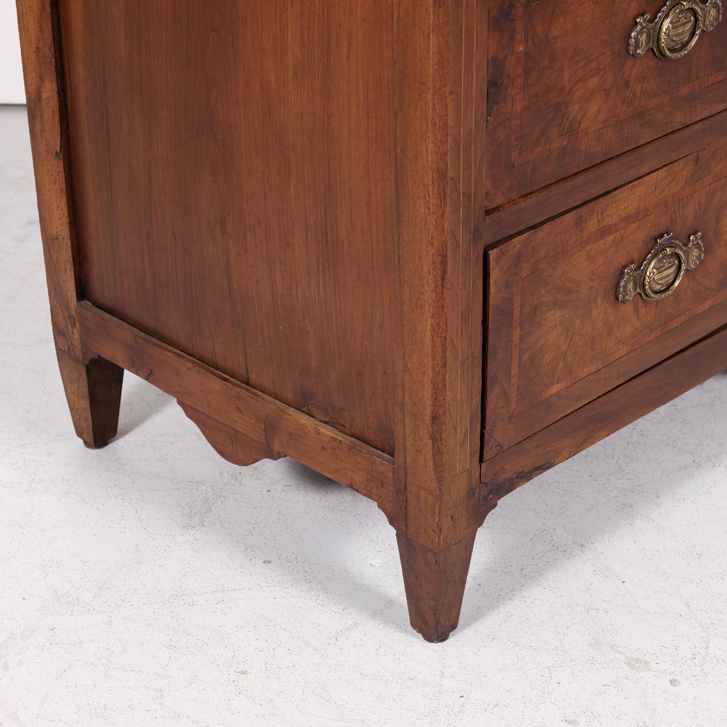 18th Century Period Louis XVI Walnut and Parquetry Commode 8
