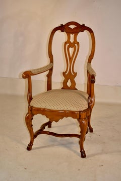 18th Century Period Queen Anne Walnut Armchair