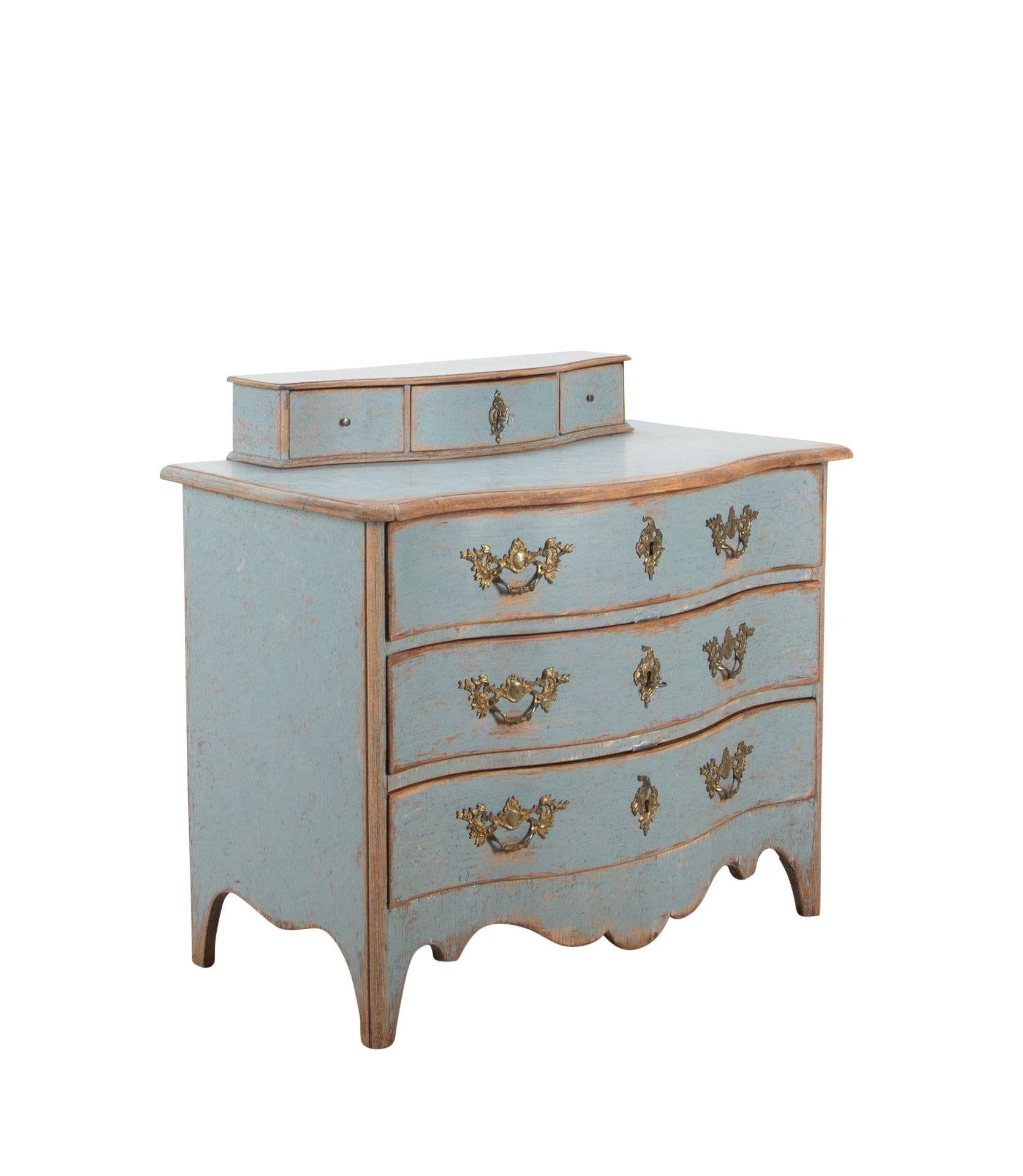 Brass 18th Century Period Rococo Swedish Commode For Sale